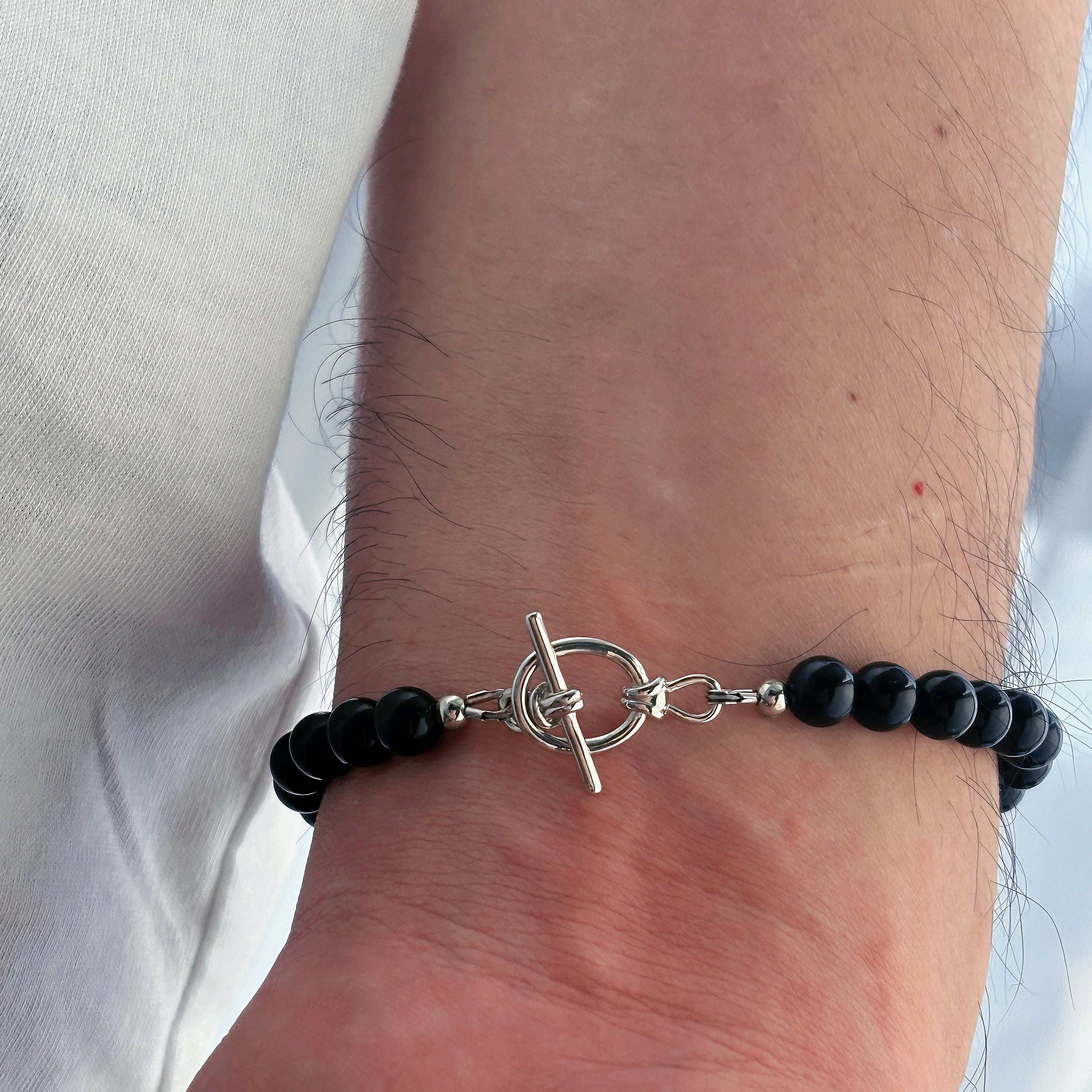 Cosmic Guardian Obsidian Pearl Inner light Bracelet