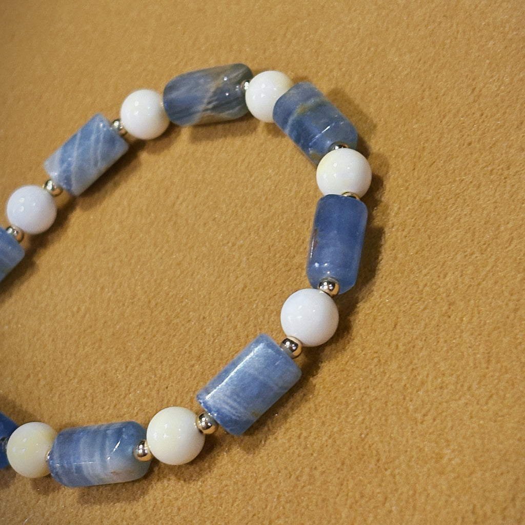 Silk Road Relic Azure Dawn Blue Calcite Tranquility Bracelet