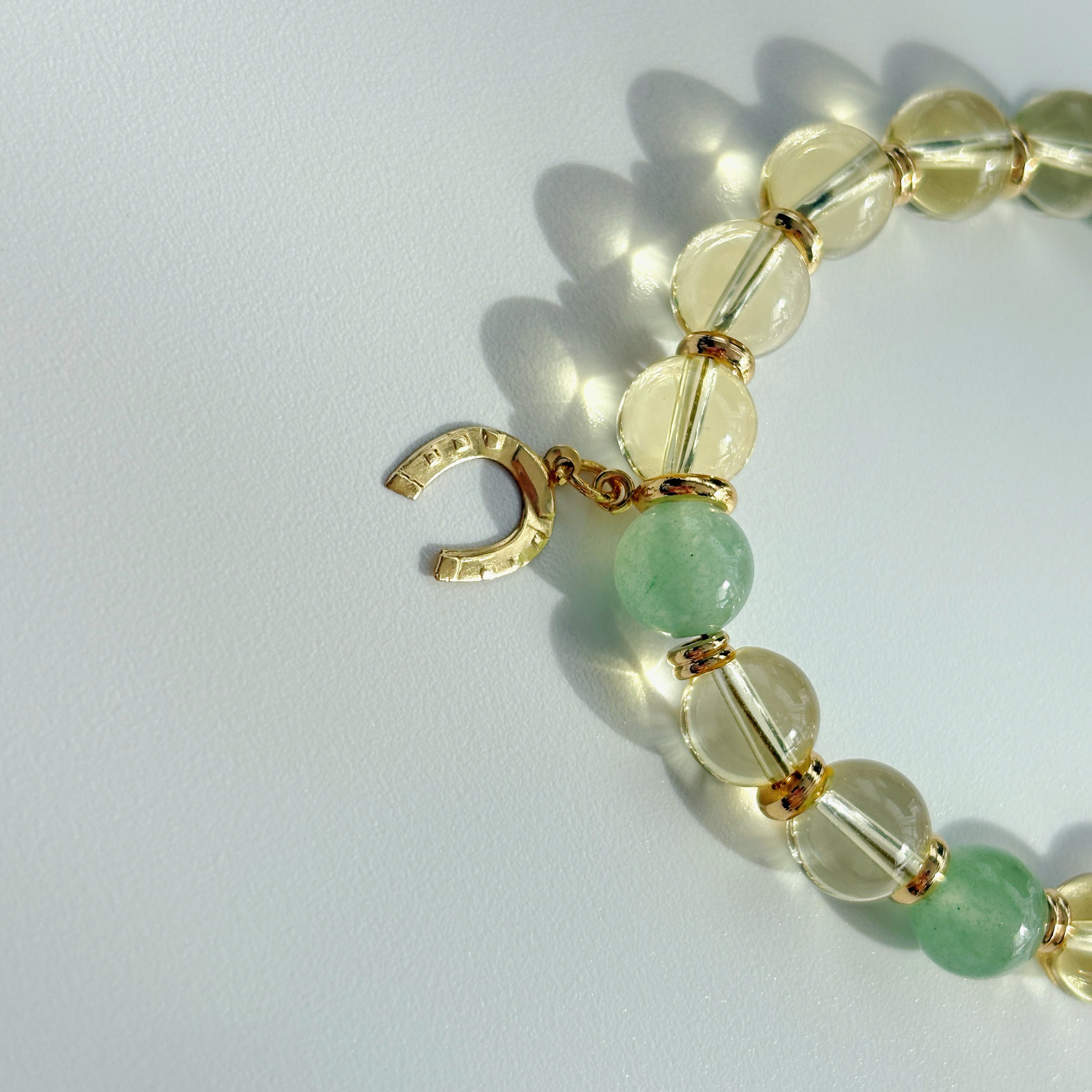 Golden Rain Citrine Green Aventurine Prosperity Bracelet
