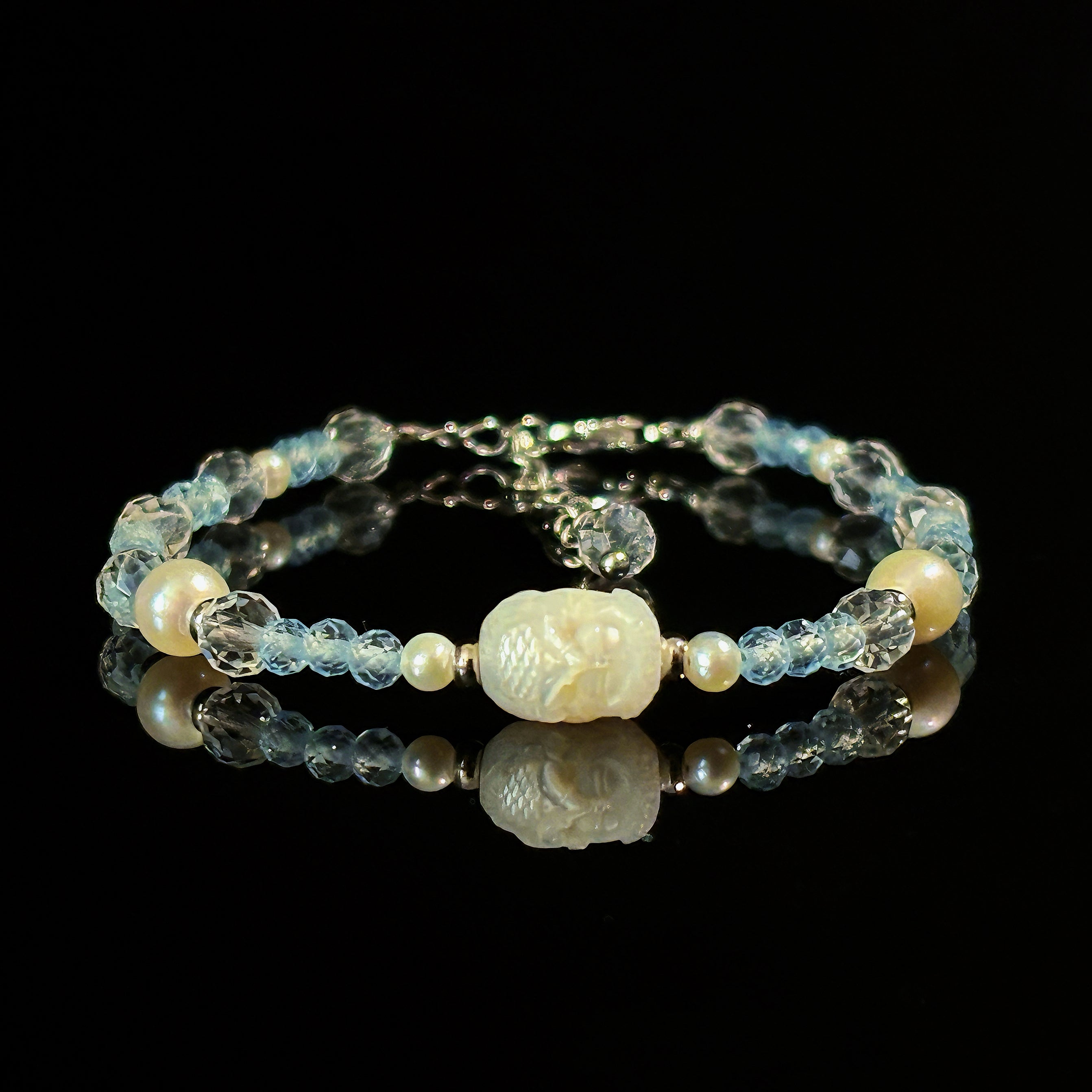 Healing Series Oceans Whisper Blue Topaz Self Love Divine Femininity Bracelet