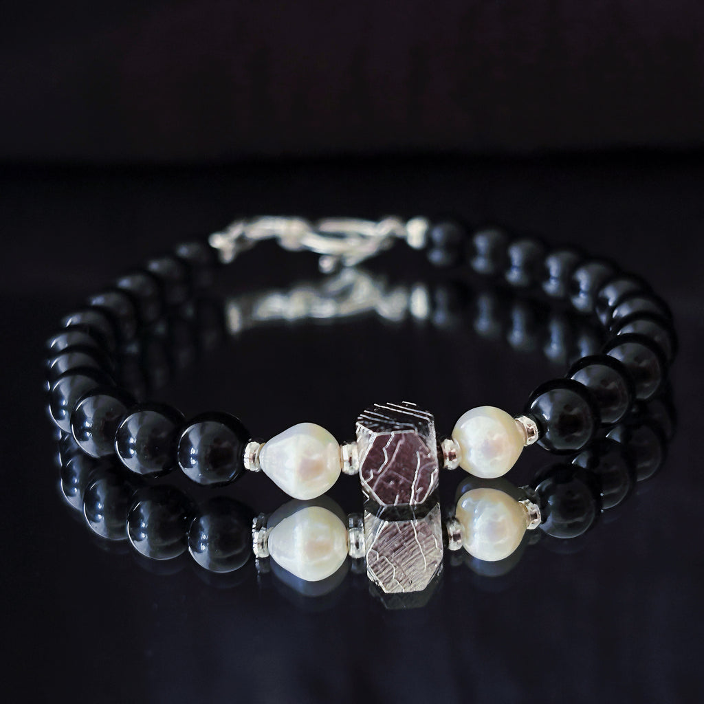 Cosmic Guardian Obsidian Pearl Inner light Bracelet