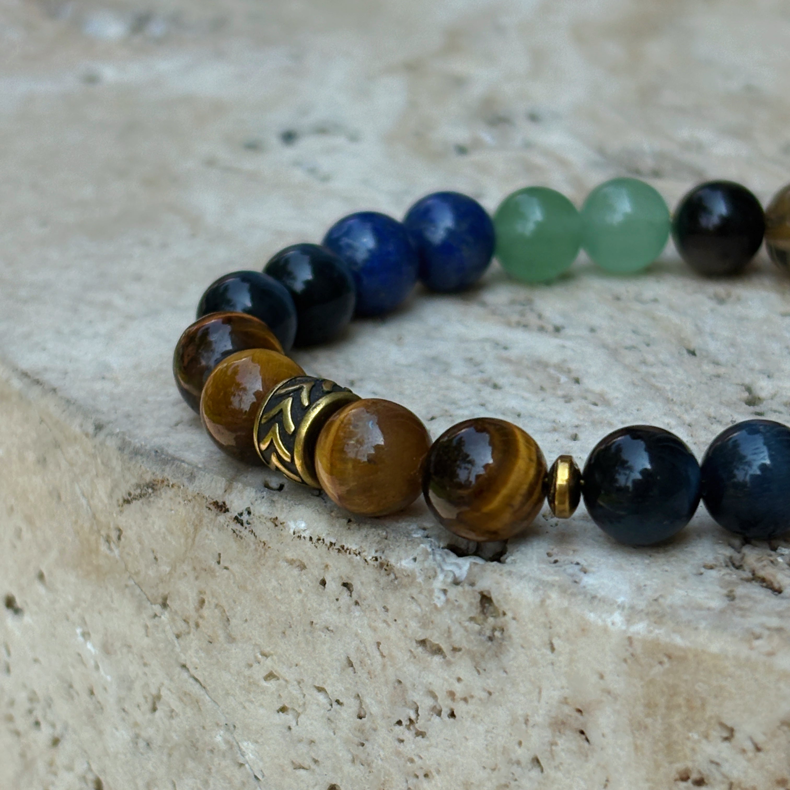 Magic Series Open Road Tigers Eye Lapis Lazuli Aventurine Opportunity Bracelet