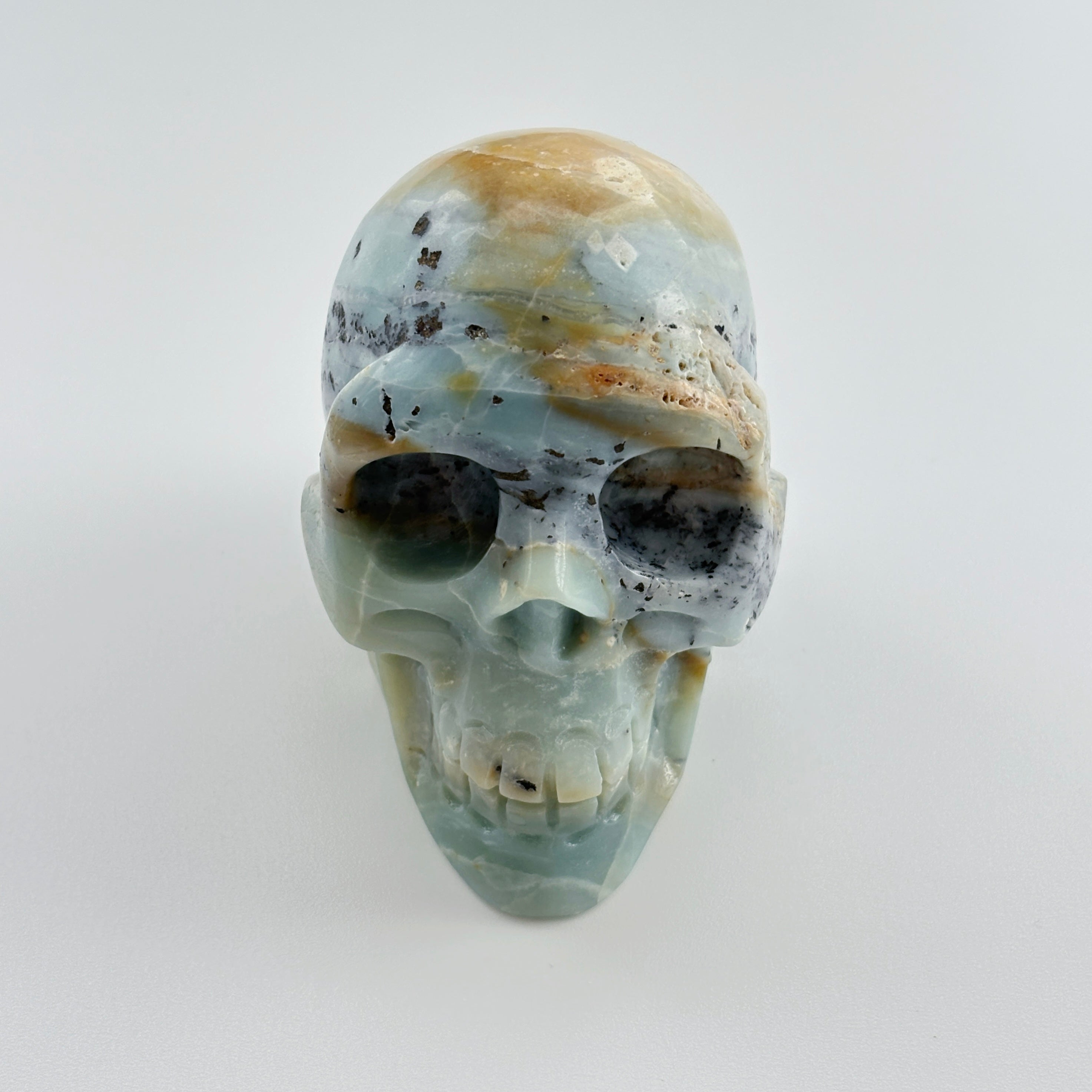 Lunar Mind Skull Amazonite Crystal Skull Calm Communication Meditation Healing
