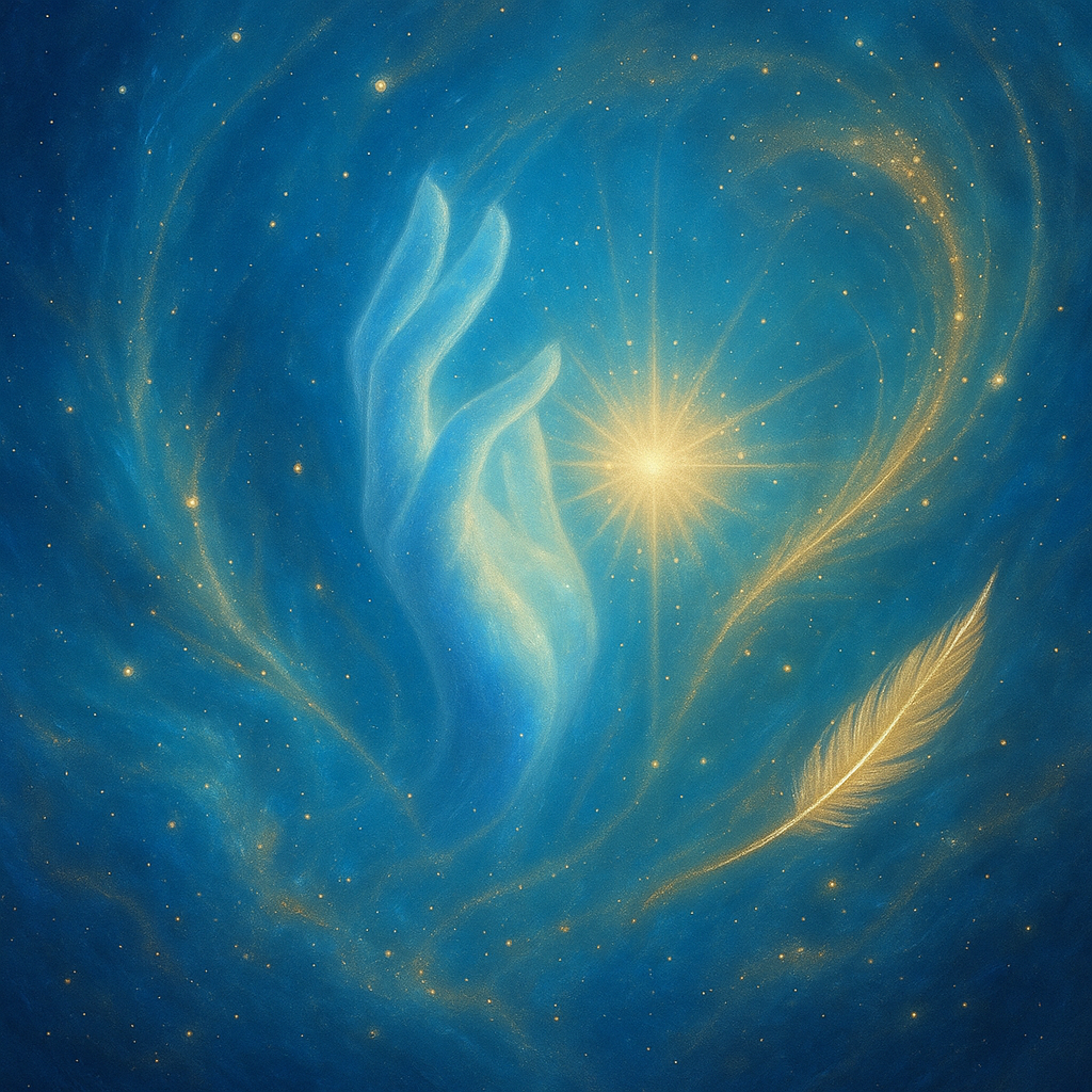 Sentinel Ethereal Blue Apatite Evil Eye Guardian Necklace