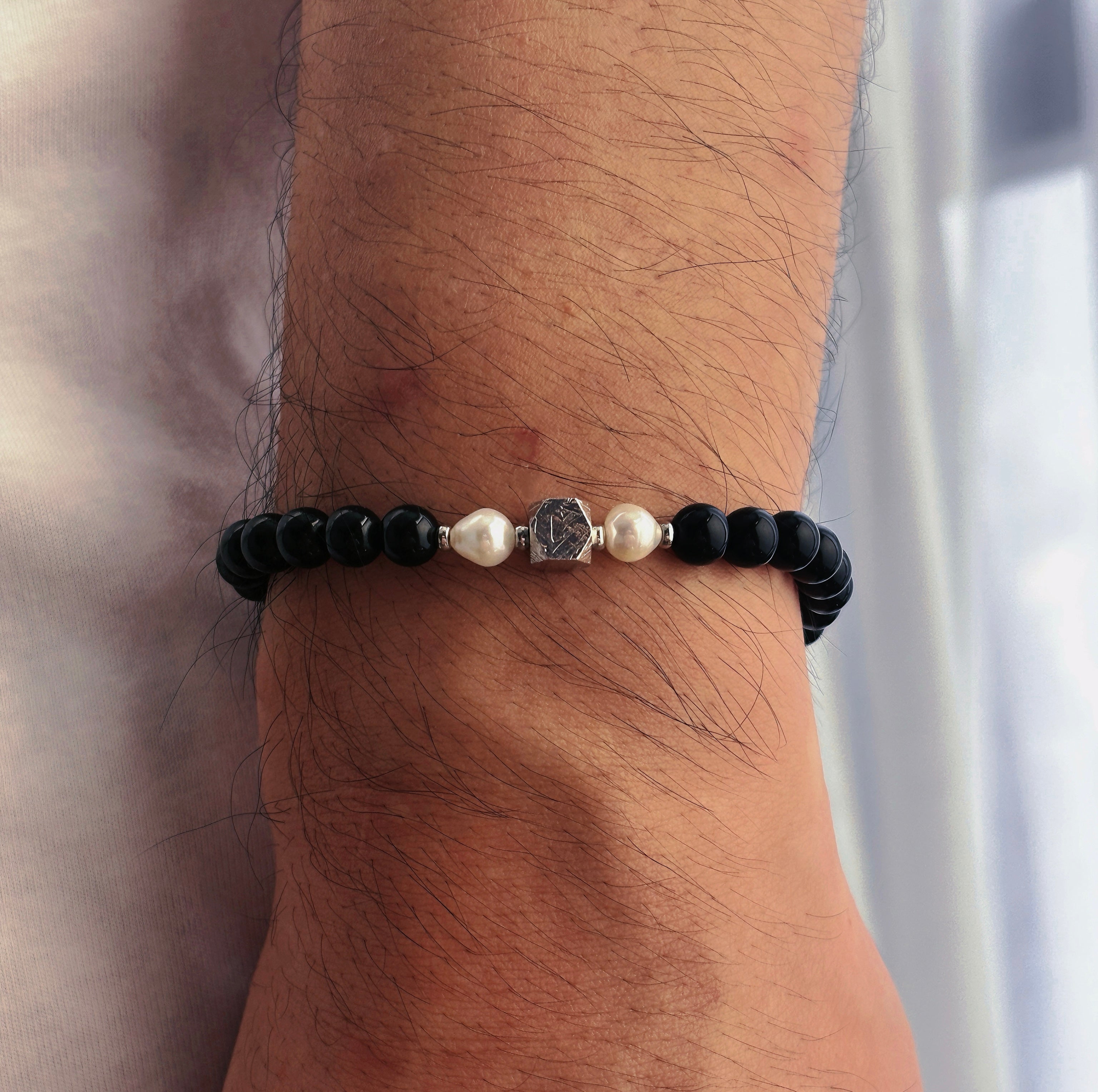 Cosmic Guardian Obsidian Pearl Inner light Bracelet