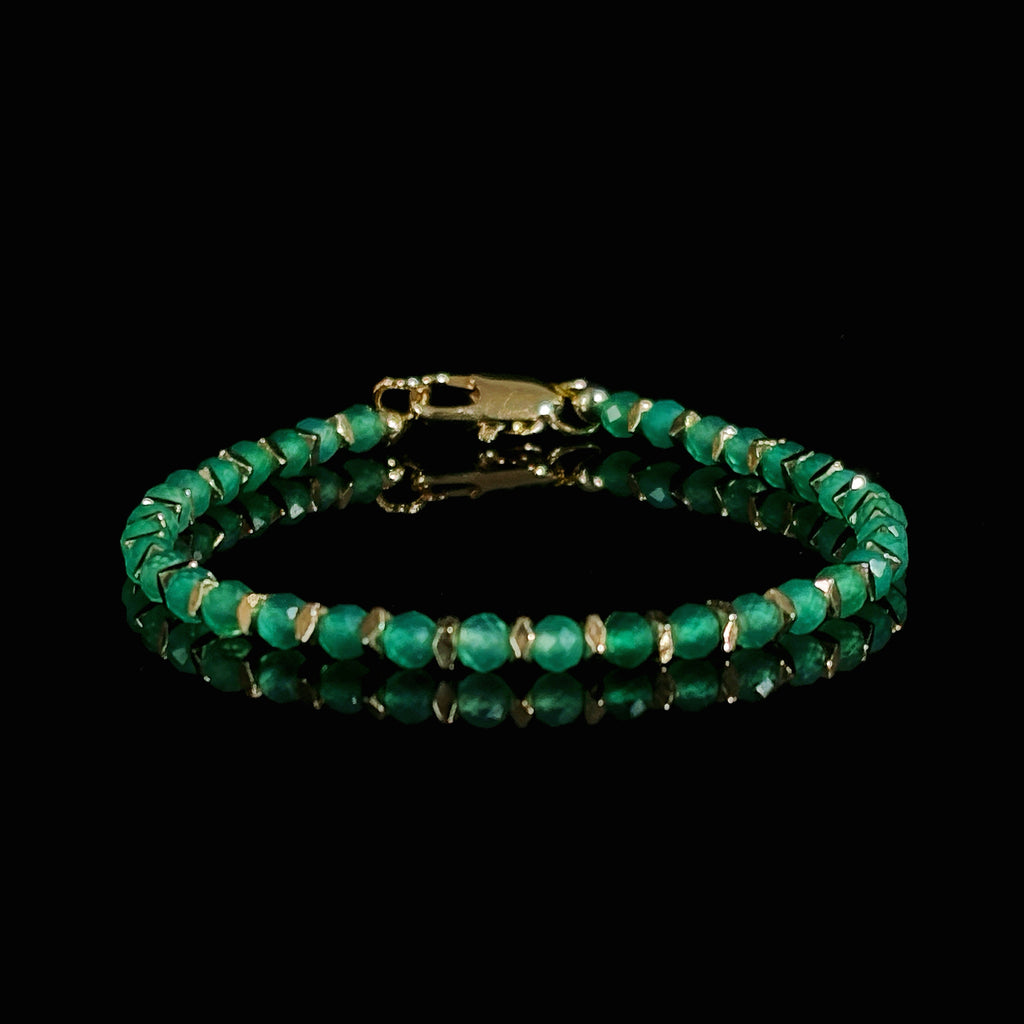 Healing Series Verdant Heart Green Agate Hematite Self Love Bracelet