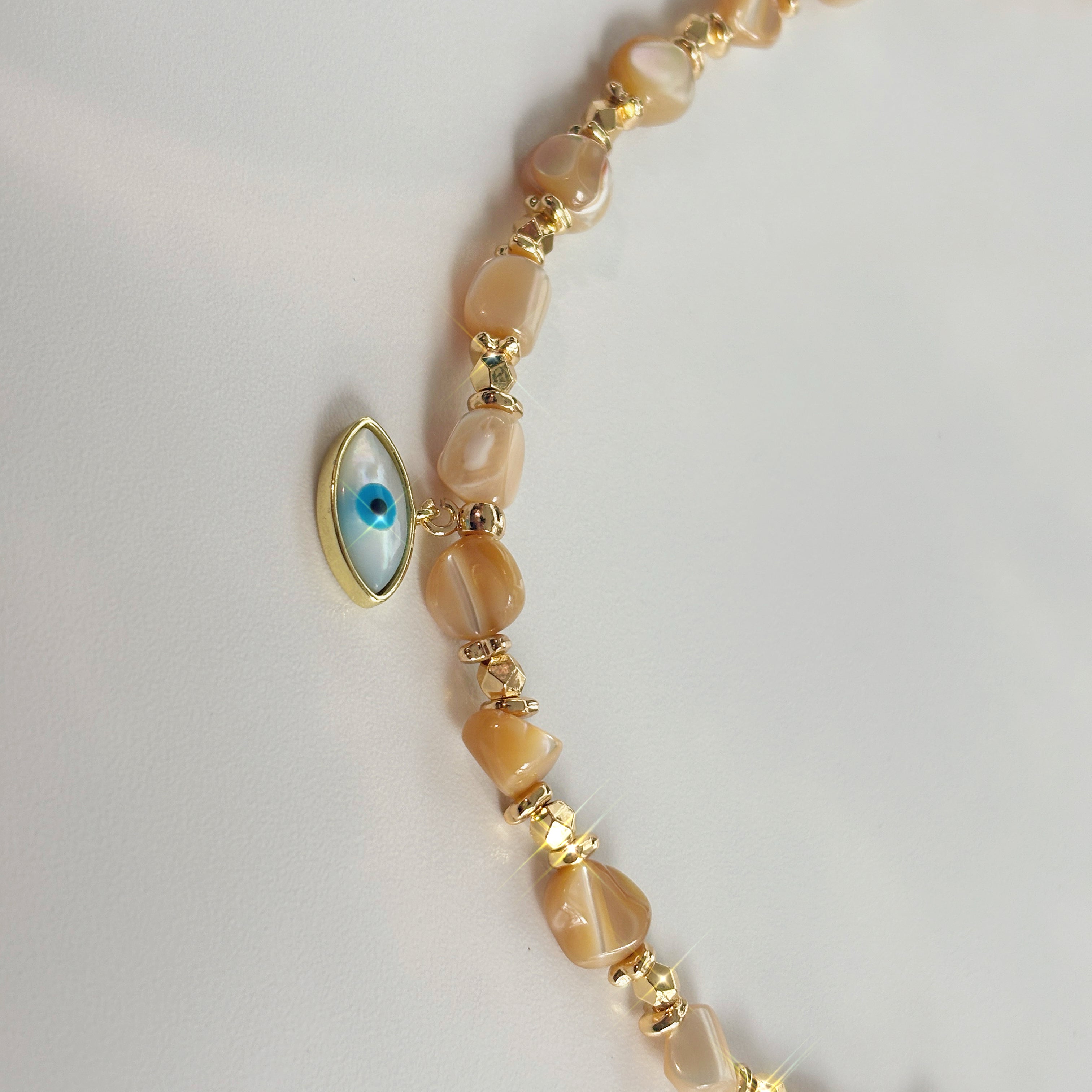 Golden Shell Guardian Yellow Shell Evil Eye Bracelet