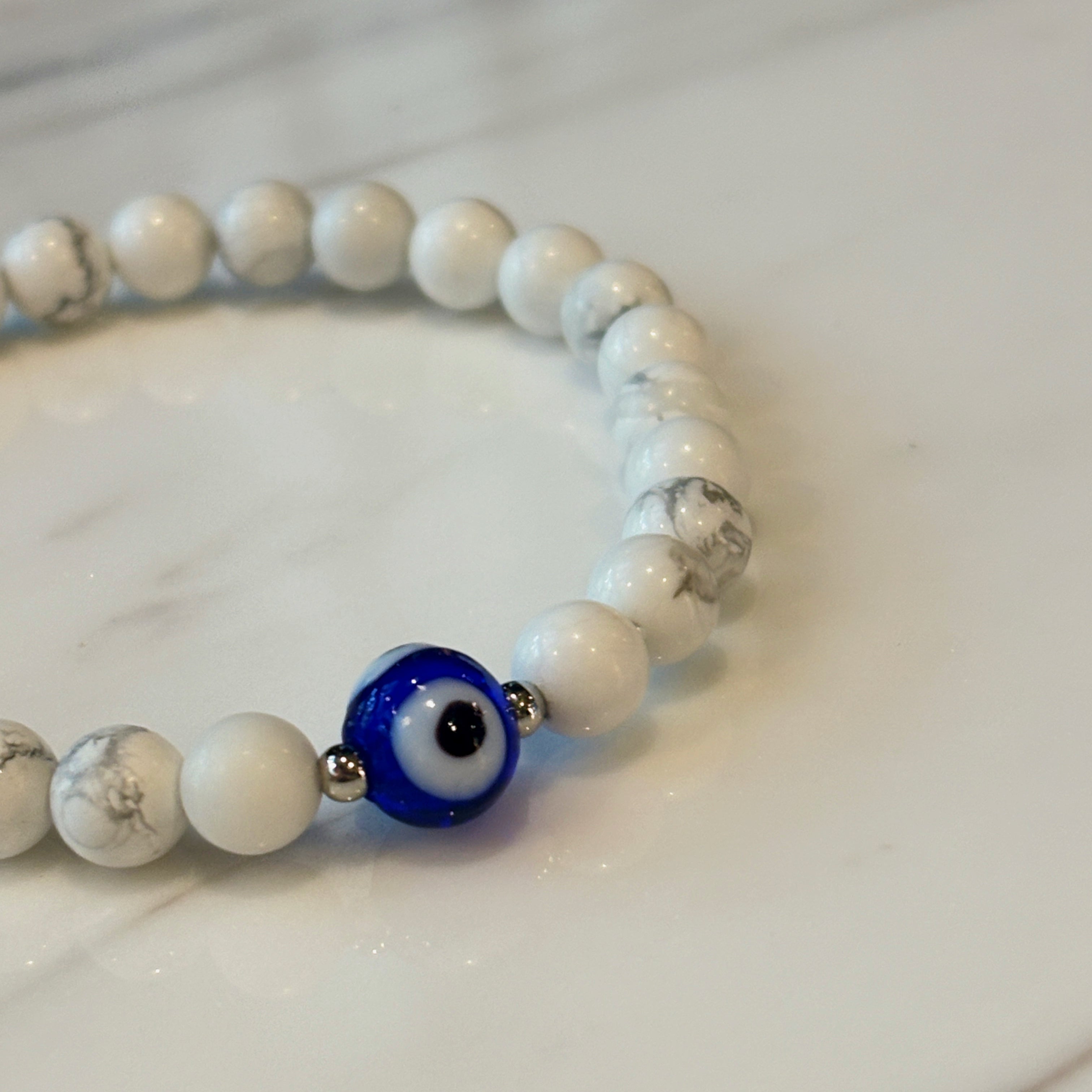 Magic Series Black Eye Guard Howlite Obsidian Protection Bracelet