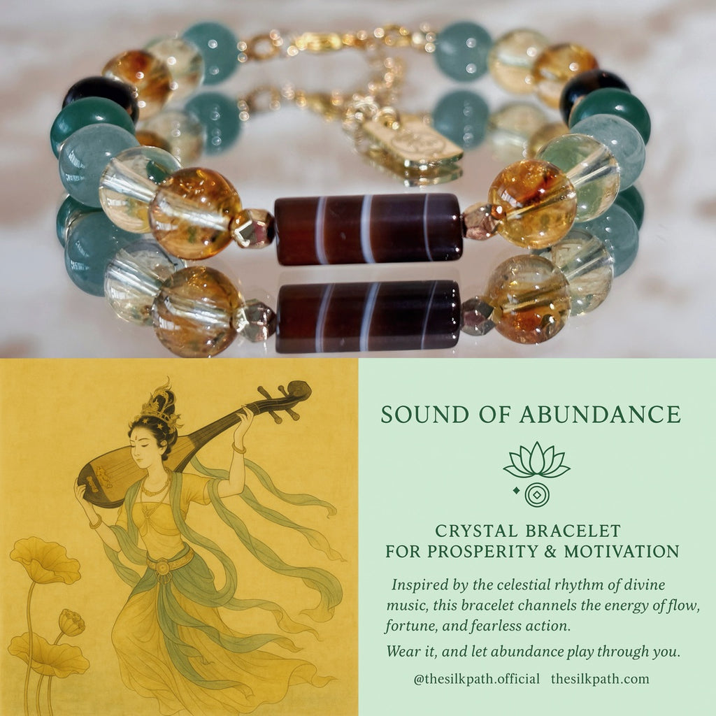Sound of Abundance Citrine Green Aventurine Smoky Quartz Bracelet