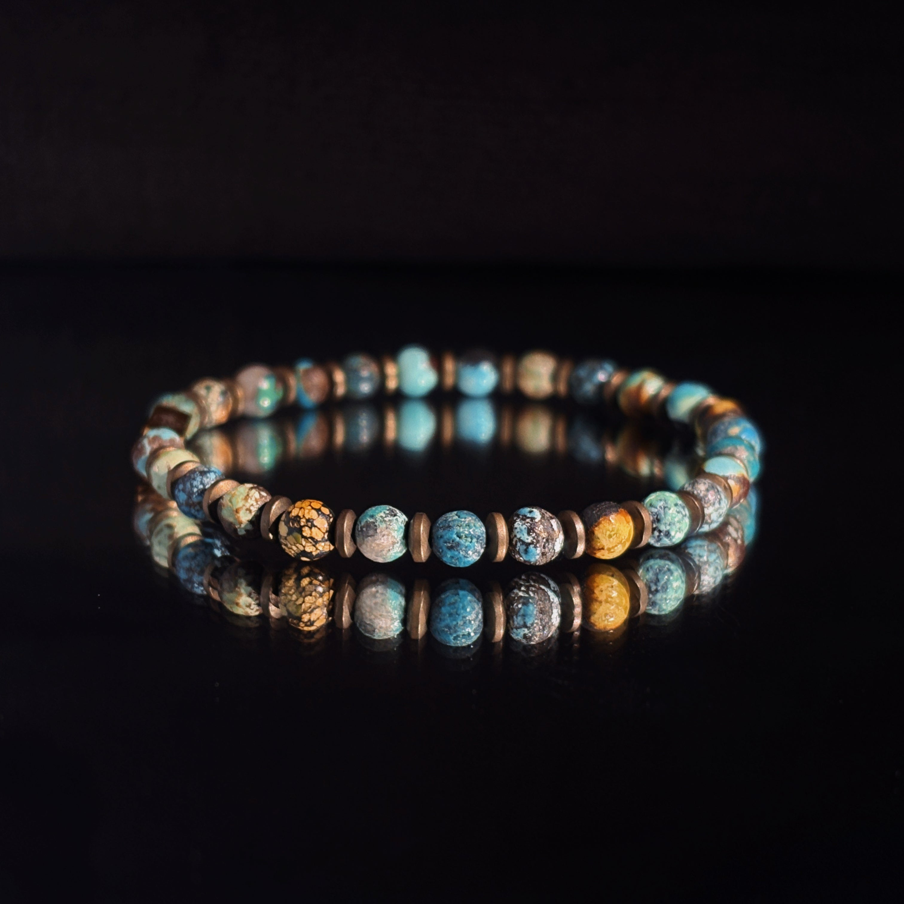Echoes Of The Silk Road Turquoise Crystal Bracelet