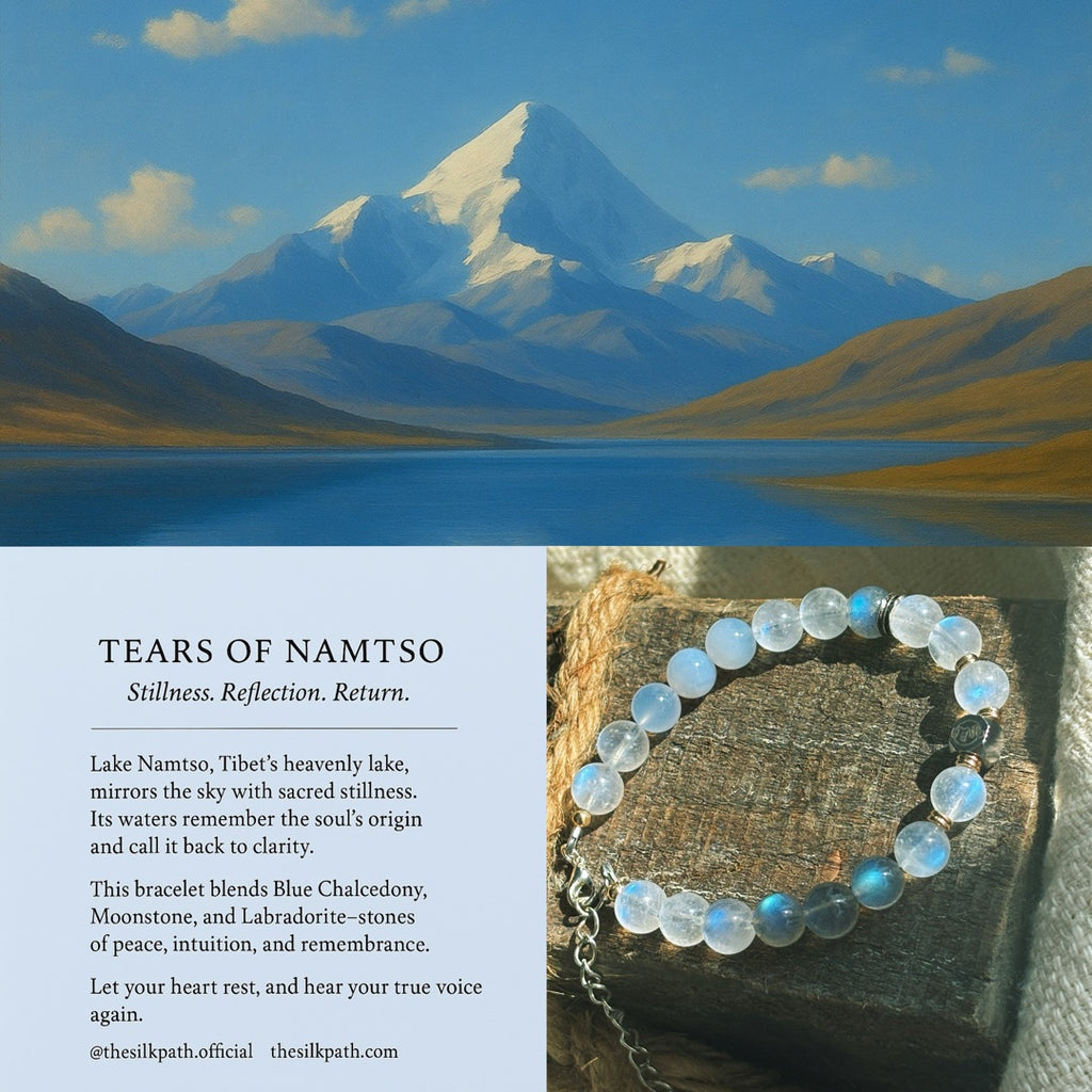 Tears Of Namtso Gray Labradorite Blue Moonstone Clarity Bracelet