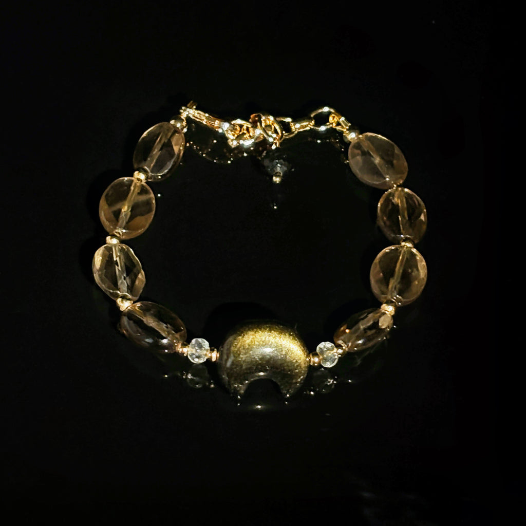 Magic Series Moon Magic Smoky Quartz Gold Obsidian Quiet Strength Bracelet