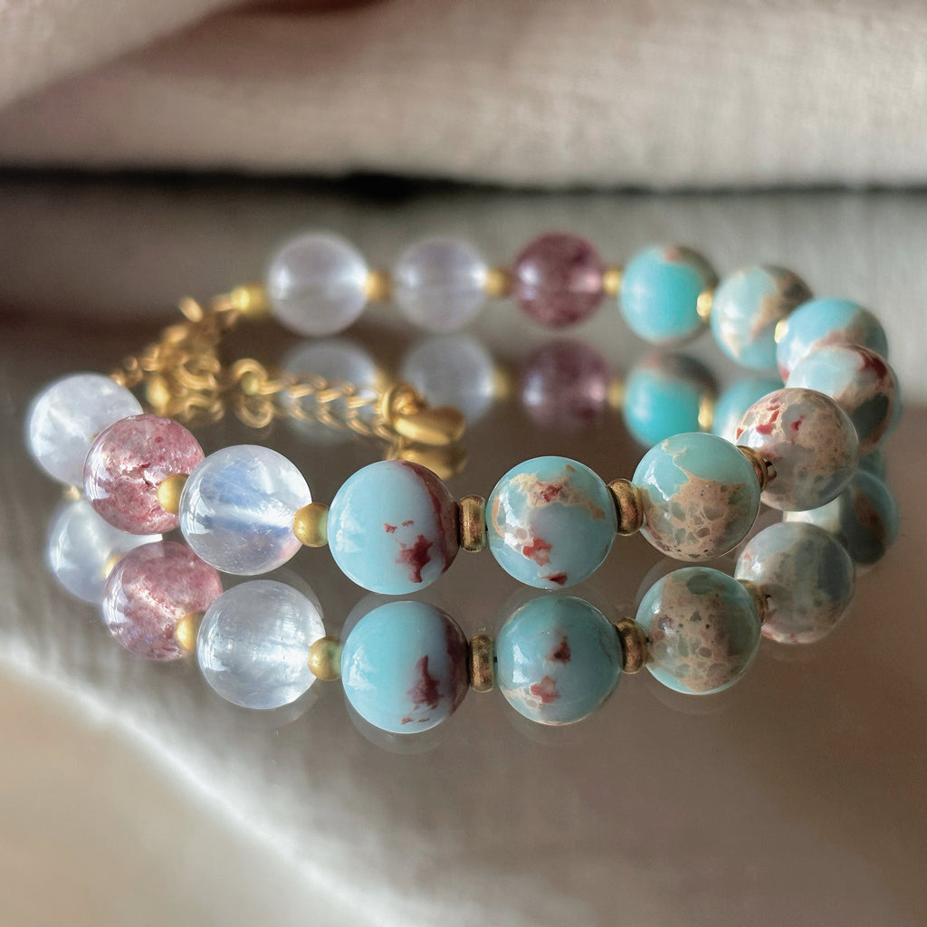 Mural Light Aqua Terra Jasper Awakening Subtle Emotion Bracelet