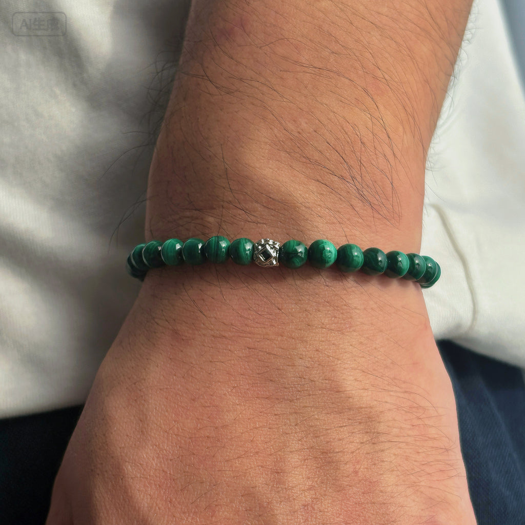 Emerald Veil Malachite Transformation Bracelet