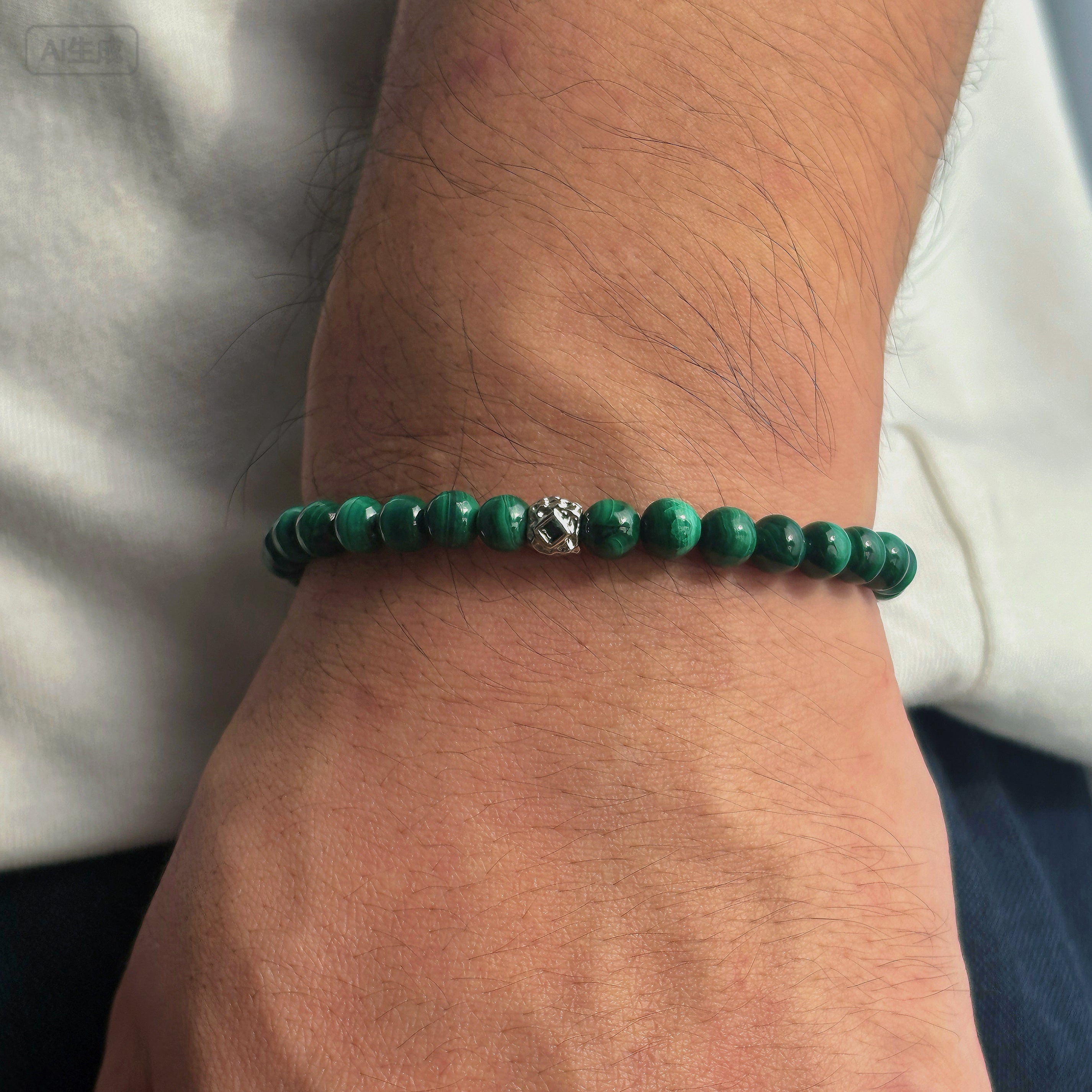 Emerald Veil Malachite Transformation Bracelet