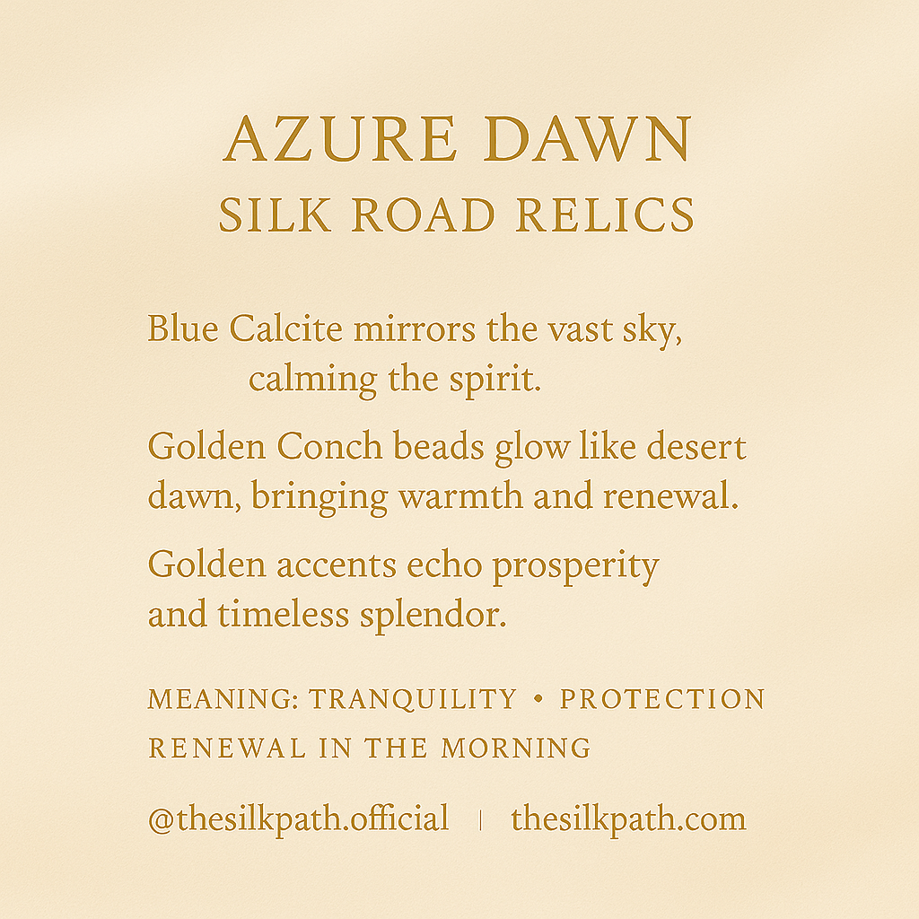 Silk Road Relic Azure Dawn Blue Calcite Tranquility Bracelet