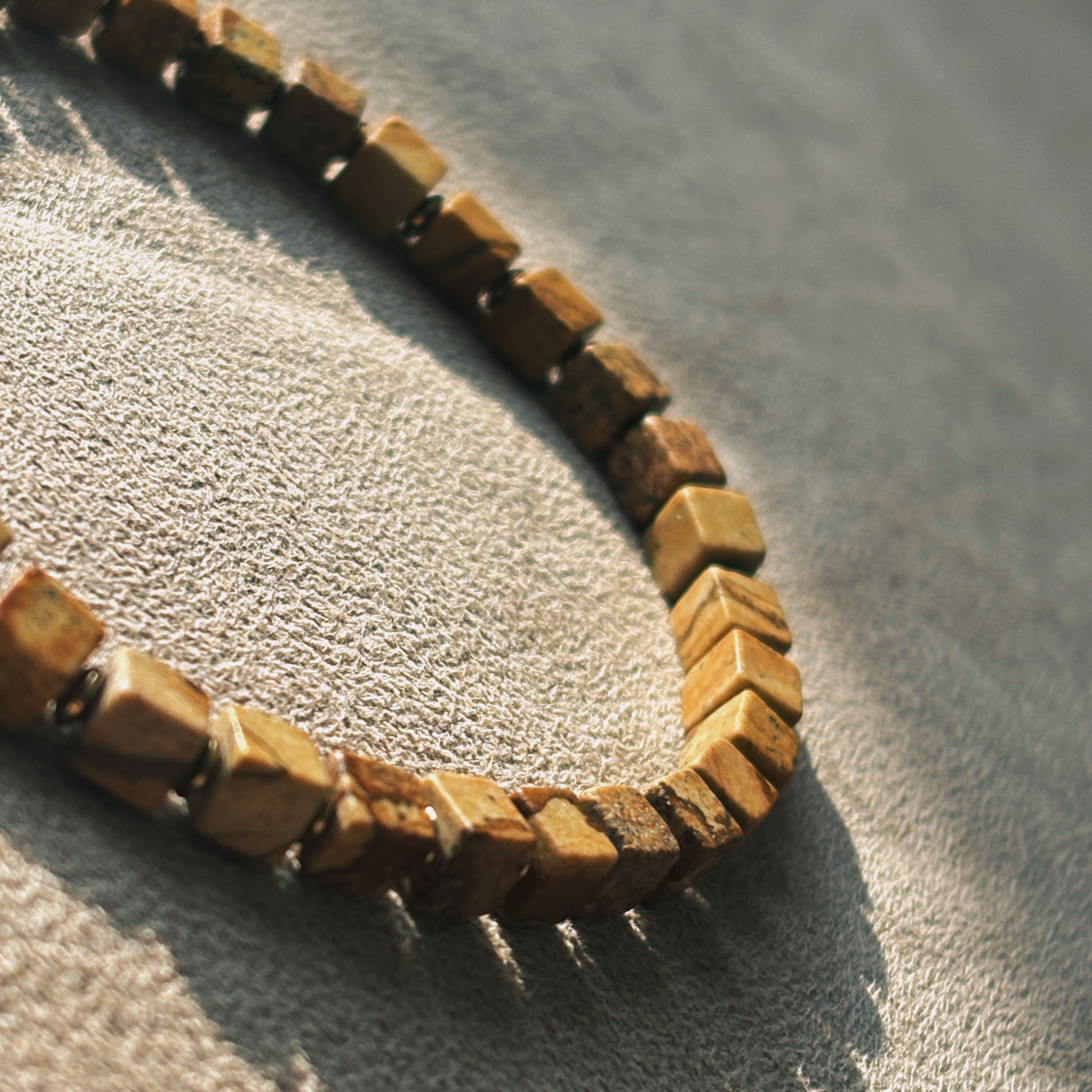Silk Road Relics Desert Grid Picture Jasper Bracelet