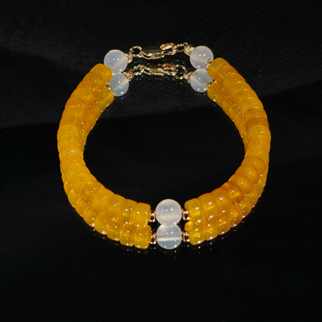 Golden Aura Yellow Chalcedony Confidence Vitality Bracelet