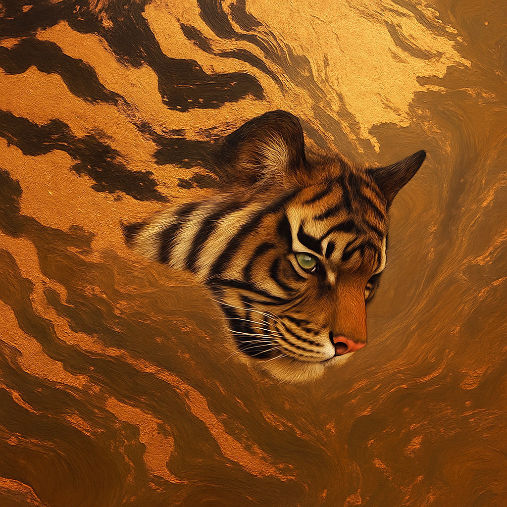 Spiritual Animal Tiger Eye Pearl Bracelet Chain of Valor Courage