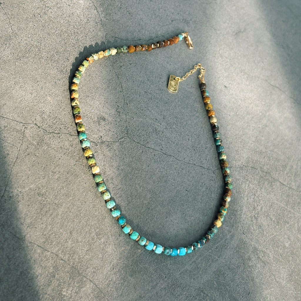 Echoes Of The Silk Road · Turquoise Crystal Necklace