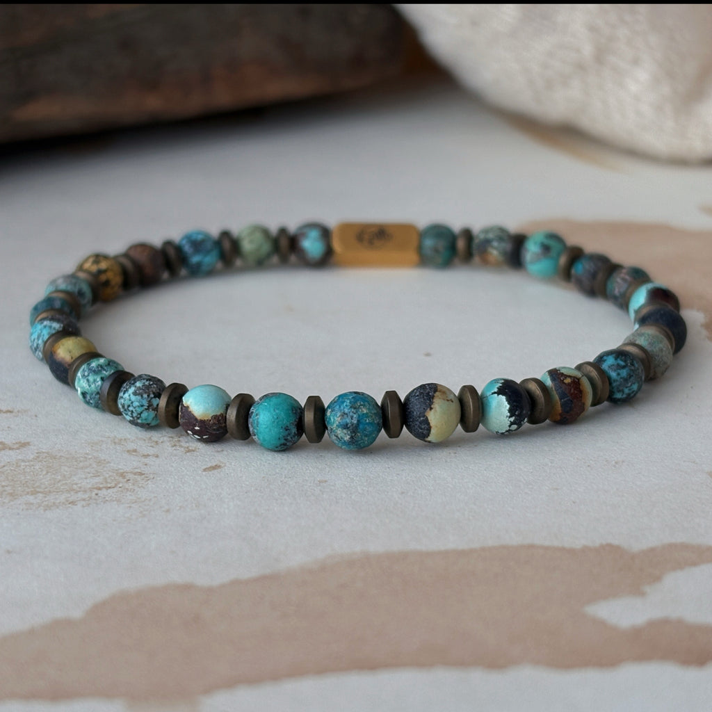 Echoes Of The Silk Road Turquoise Crystal Bracelet