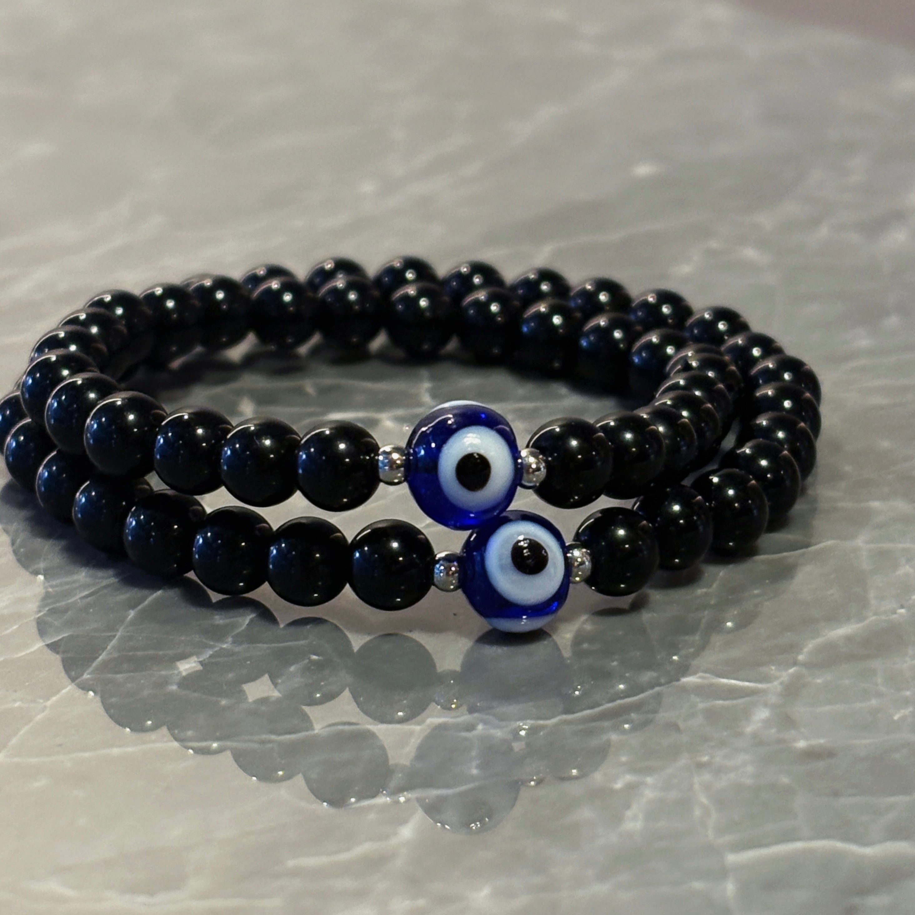 Magic Series Black Eye Guard Howlite Obsidian Protection Bracelet
