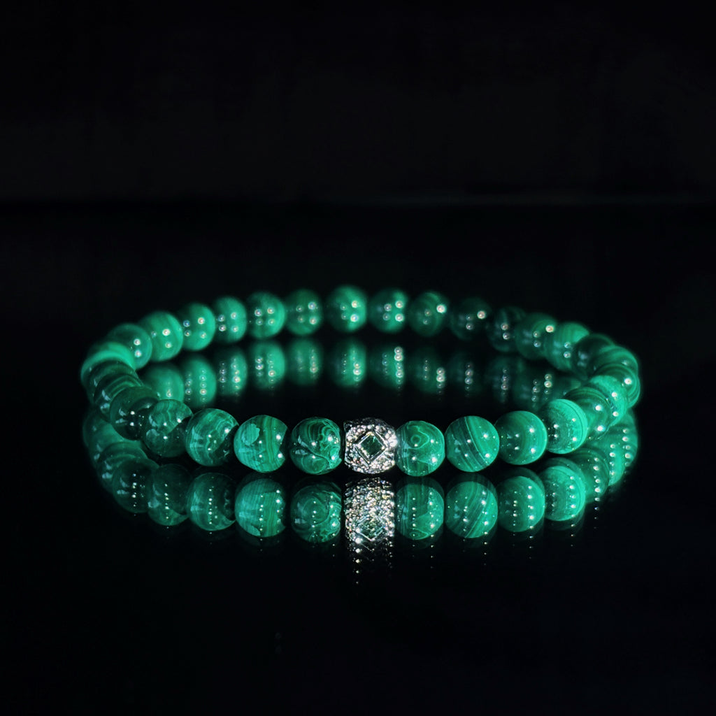 Emerald Veil Malachite Transformation Bracelet