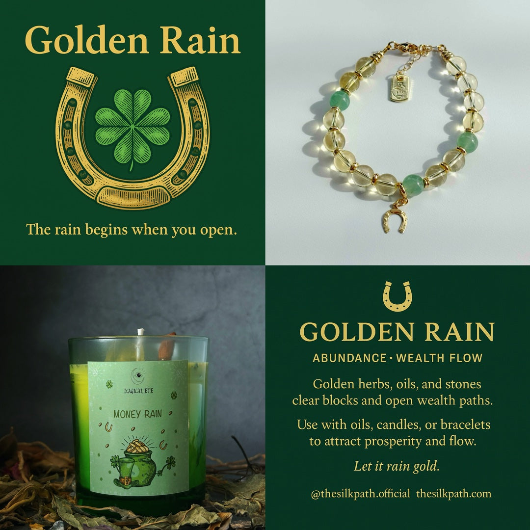 Golden Rain Citrine Green Aventurine Prosperity Bracelet