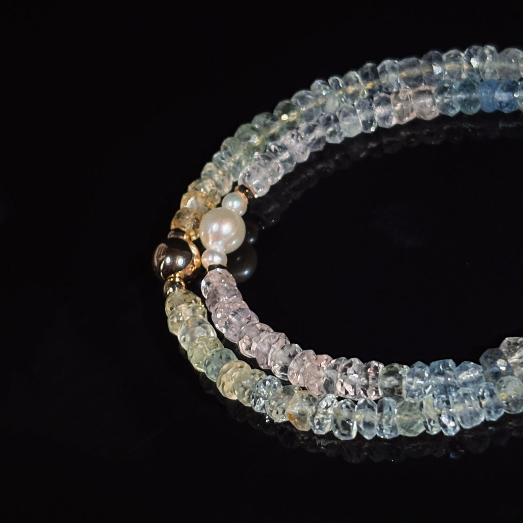 Luminous Bound by Light Eternal Vow Morganite Couple Bracelets