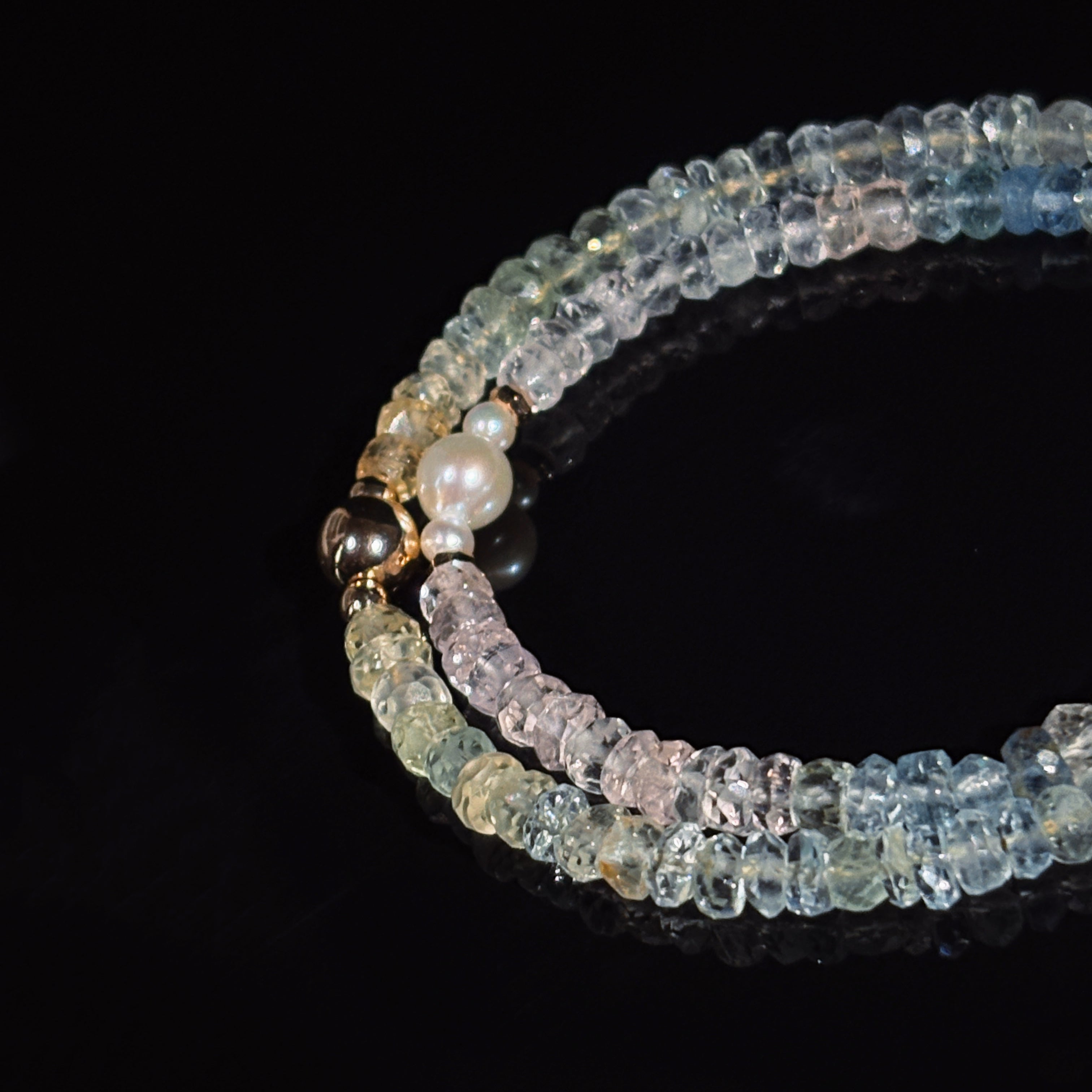 Luminous Bound by Light Eternal Vow Morganite Couple Bracelets