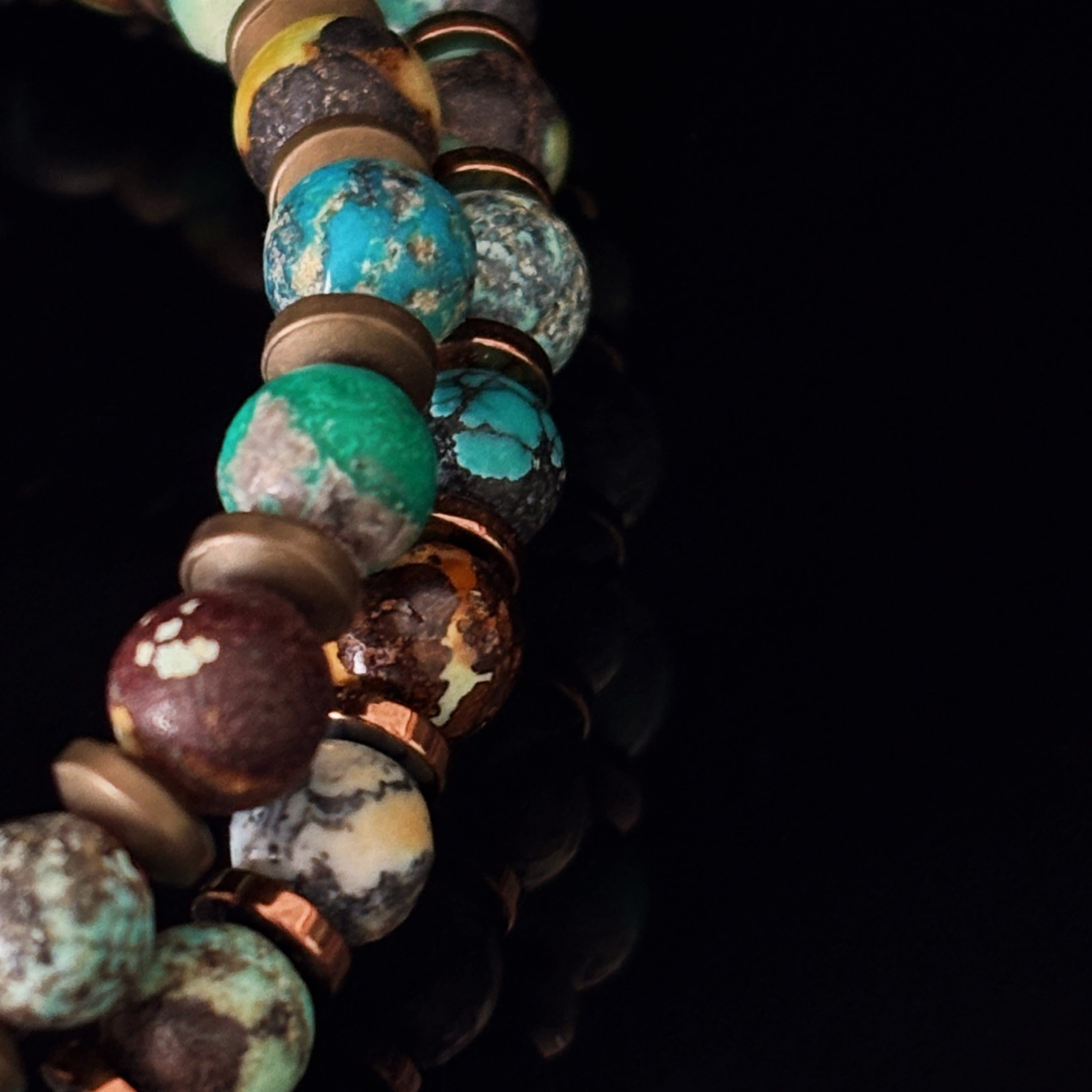 Silk Road Relics Turquoise Hematite Grounding Bracelet