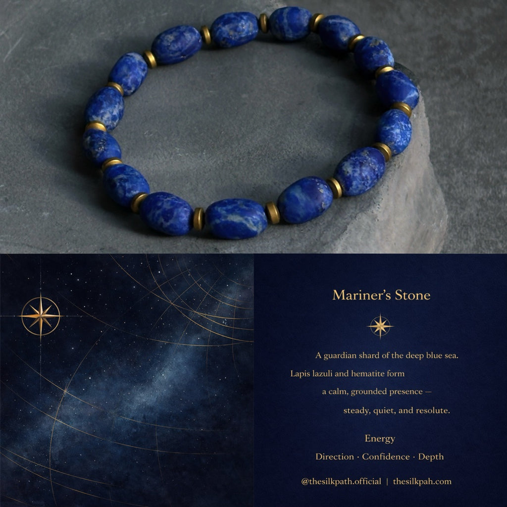 Silk Road Relic Mariners Stone Oval Lapis Lazuli Confidence Bracelet