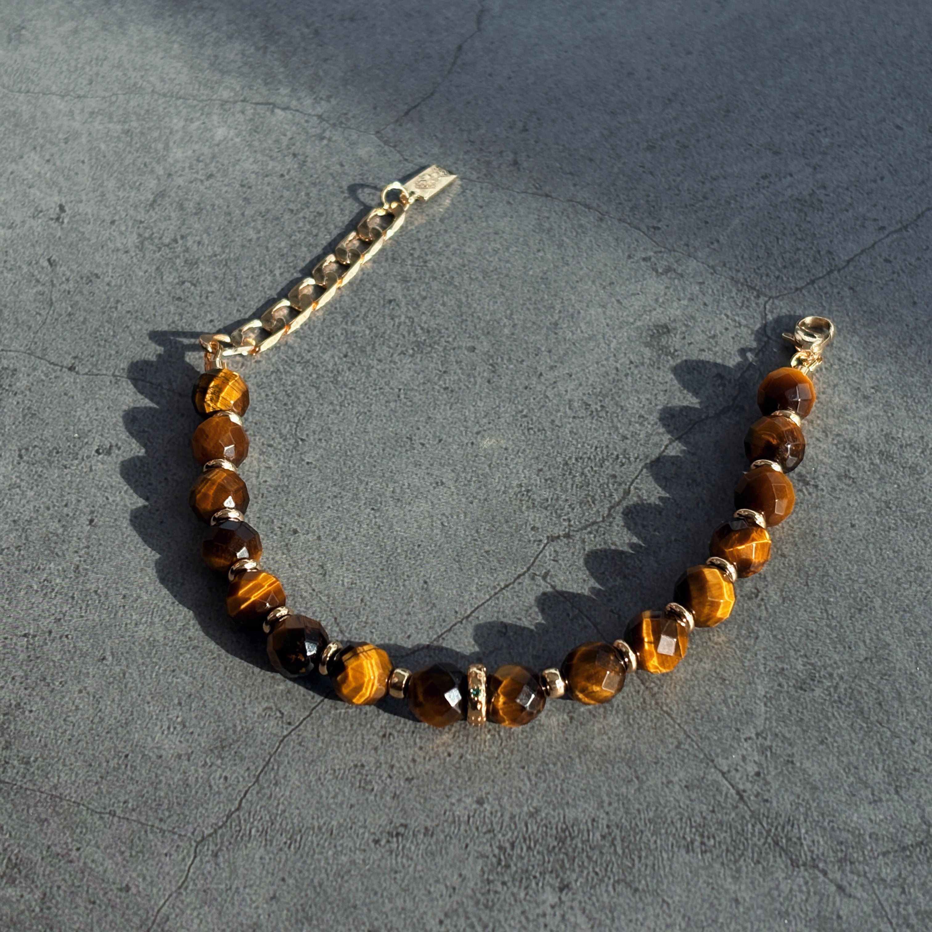 Fortune Bar Faceted Tiger’s Eye Prosperity Bracelet