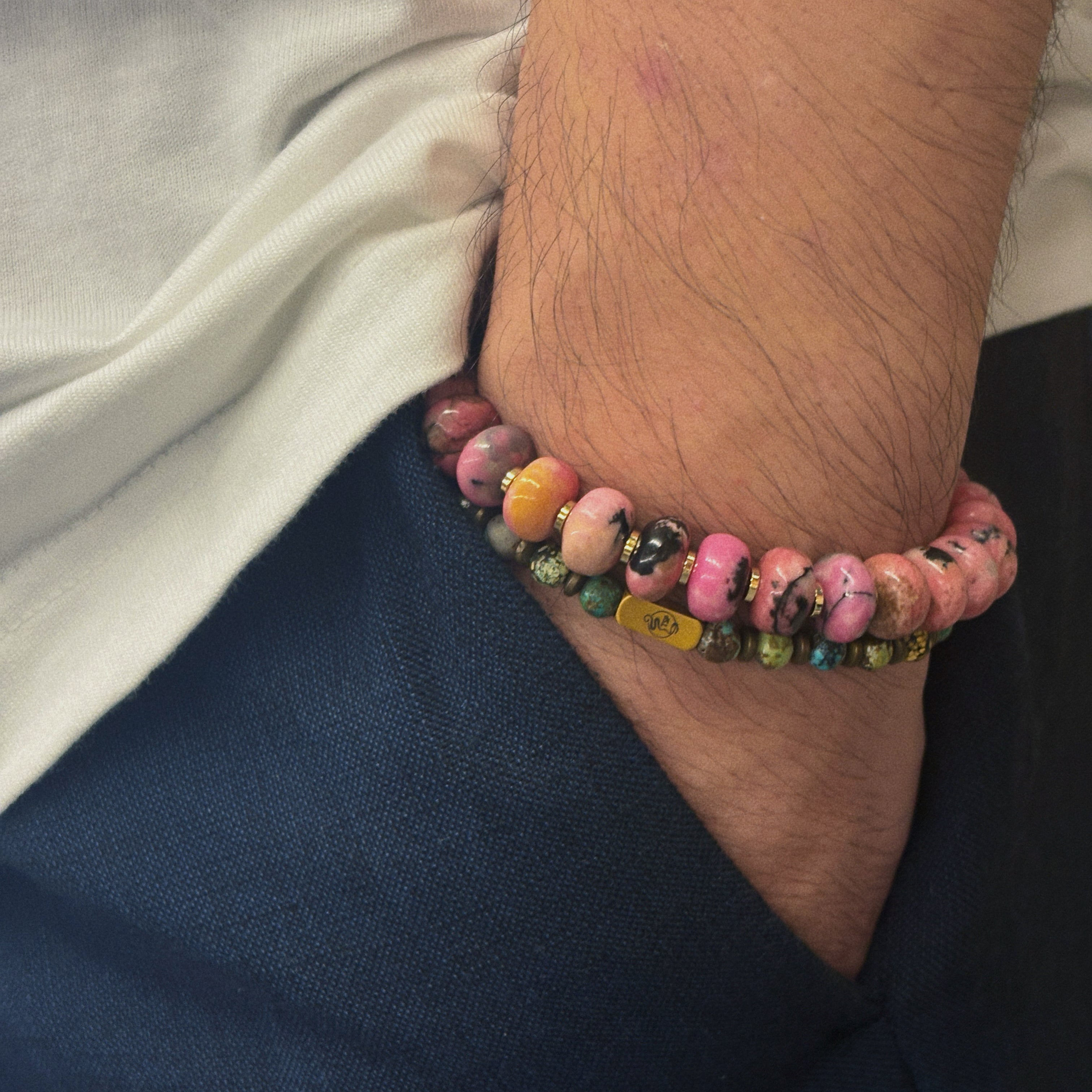 Rhodonite Baron Pakistan Rhodonite Grounding & Strength Bracelet
