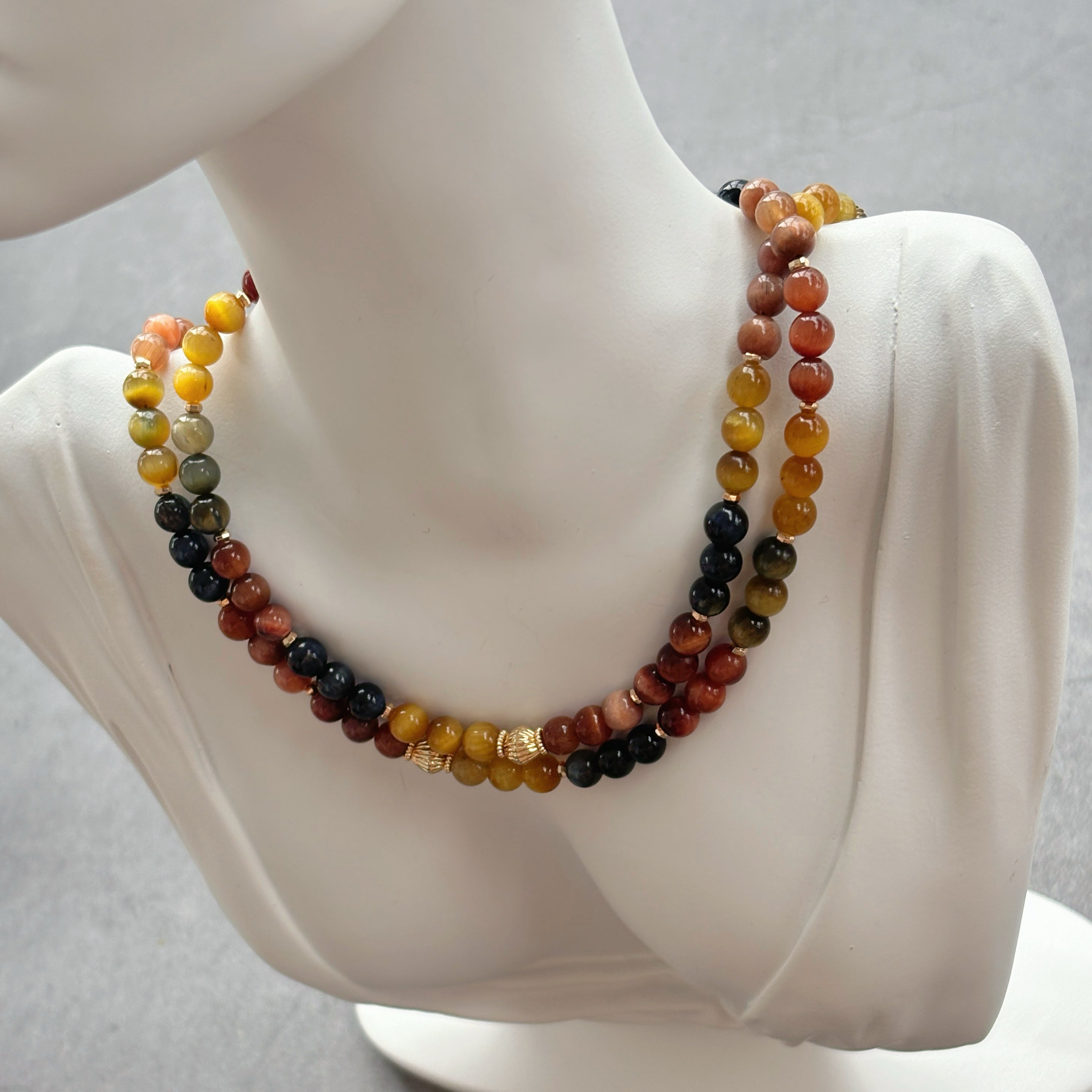 Watcher’s Sigil Tiger’s Eye Clear Quartz Protection Necklace