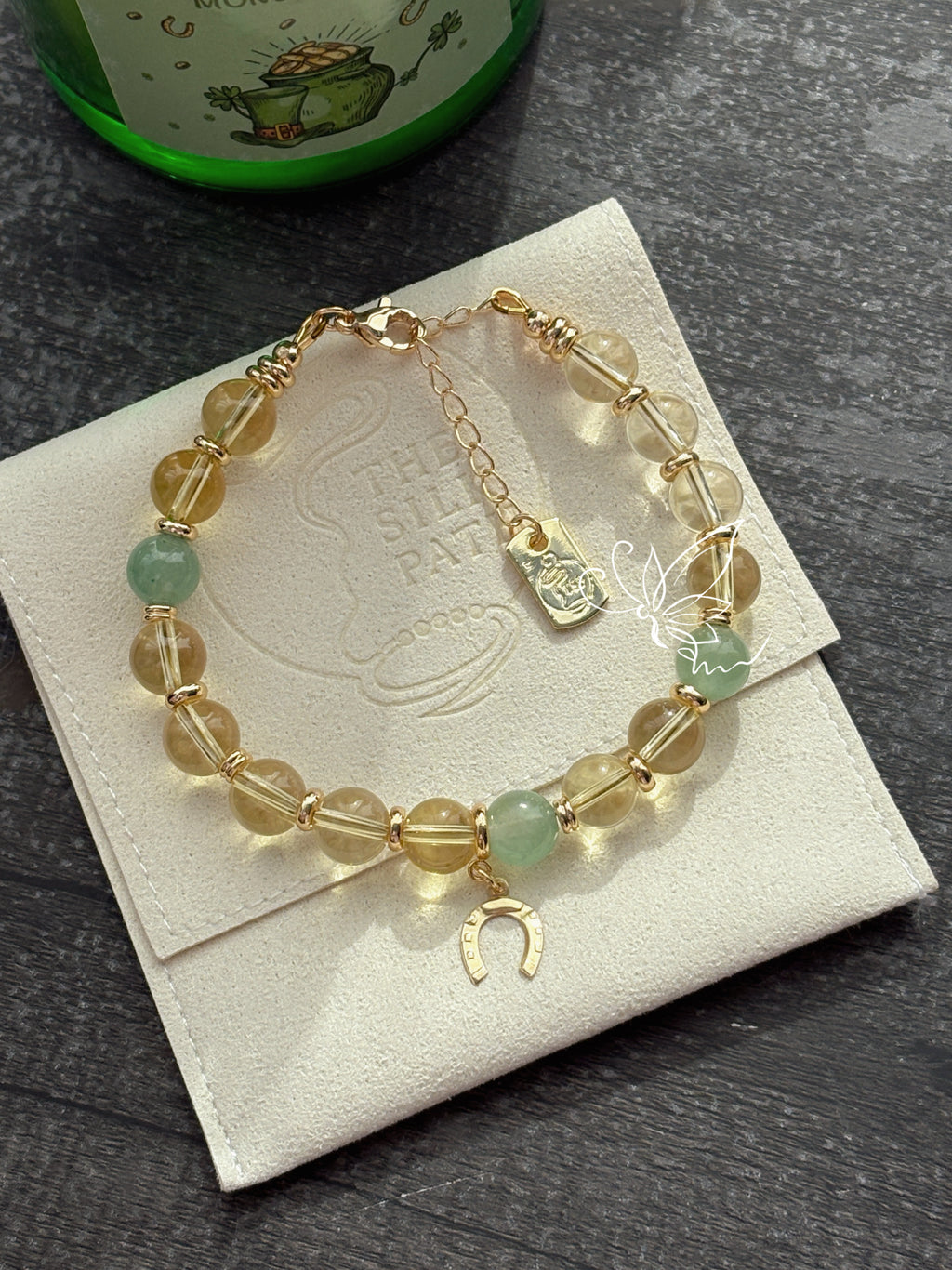 Golden Rain Citrine Green Aventurine Prosperity Bracelet