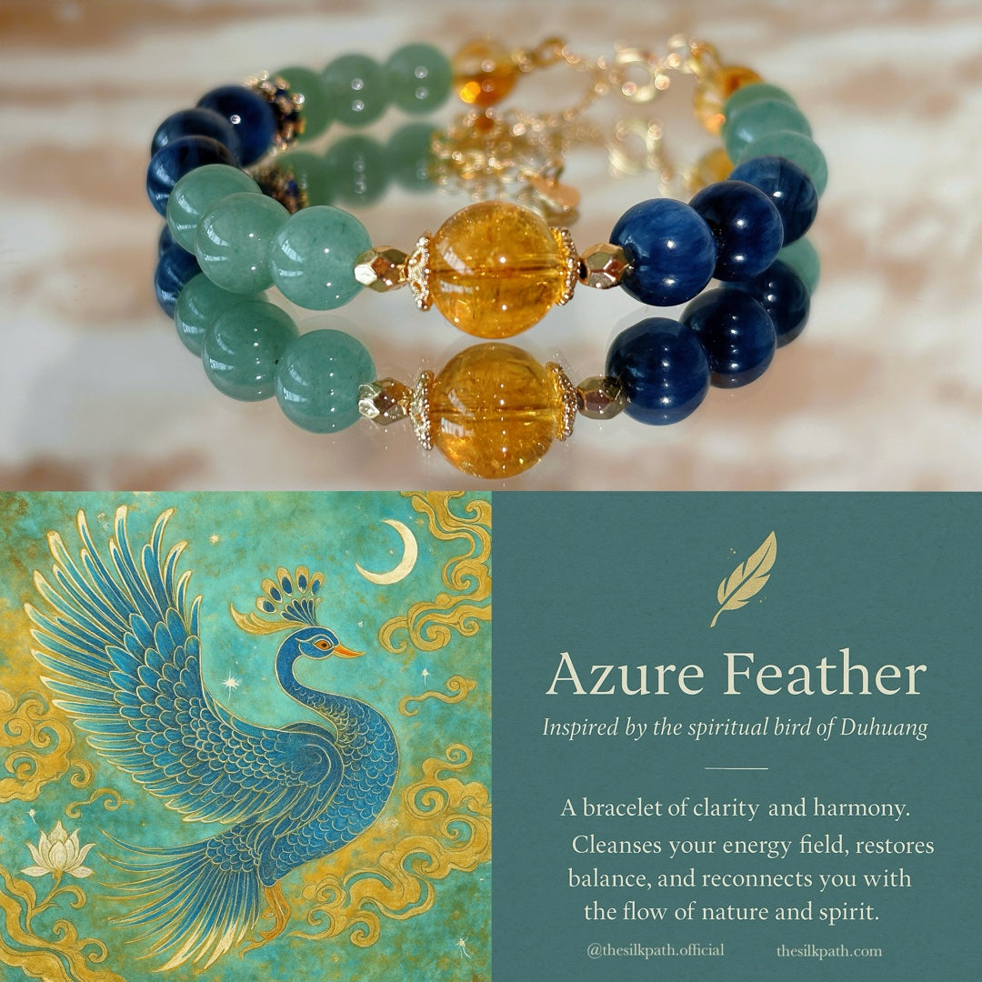 Azure Feathers Green Aventurine Kyanite Clarity Bracelet