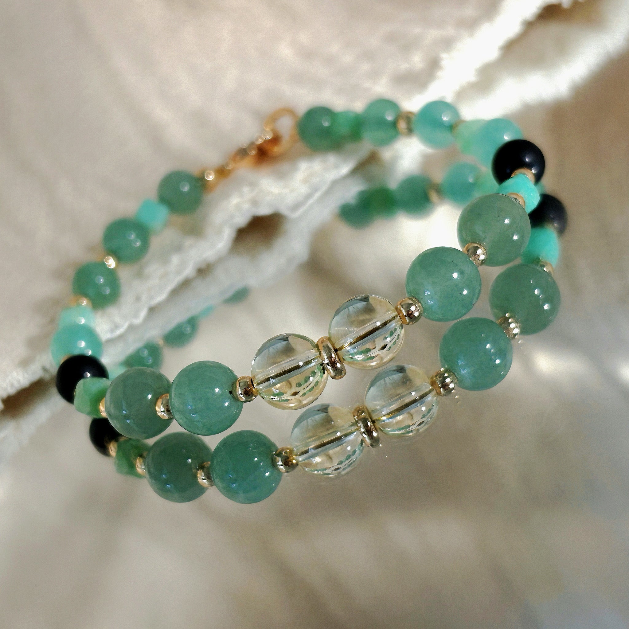 Oasis And Caravan Green Aventurine Citrine Abundance Bracelet