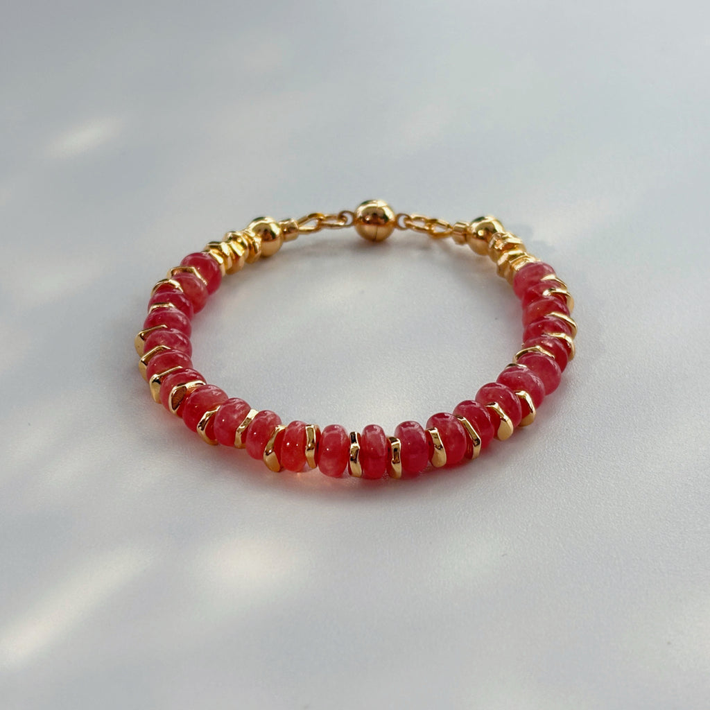 Heartflow Rhodochrosite Heart Chakra Healing Bracelet