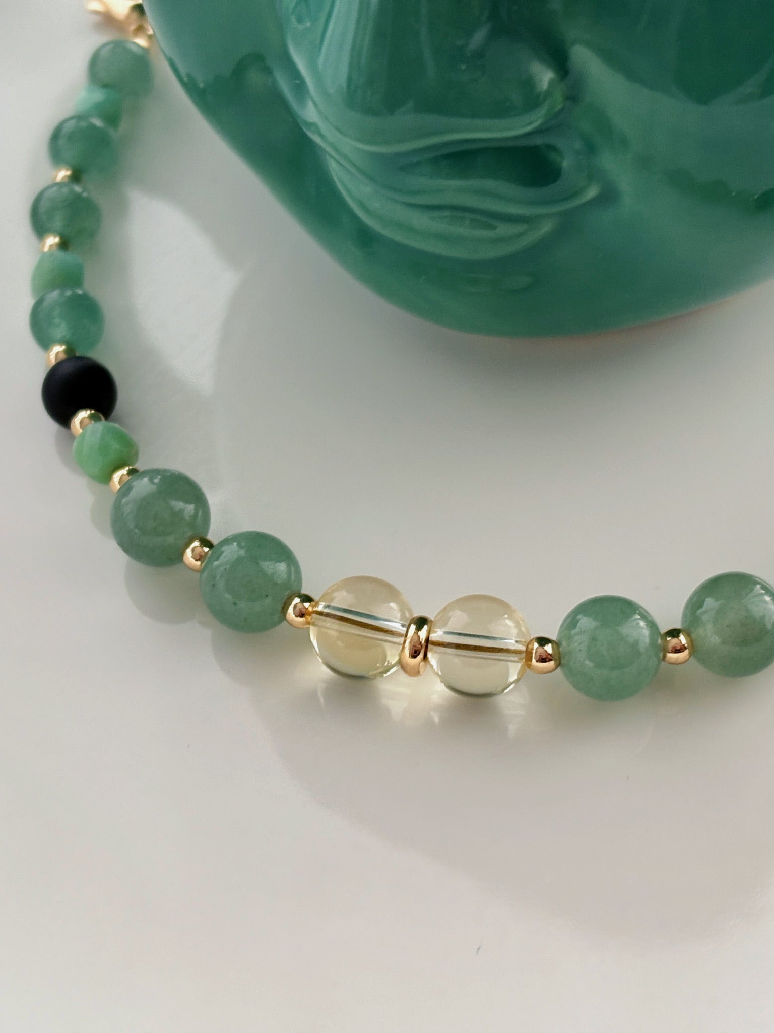 Oasis And Caravan Green Aventurine Citrine Abundance Bracelet