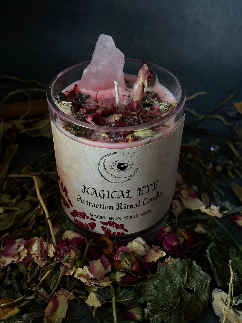 I Am the Most Beautiful (Attraction) Crystal Herbal Candle