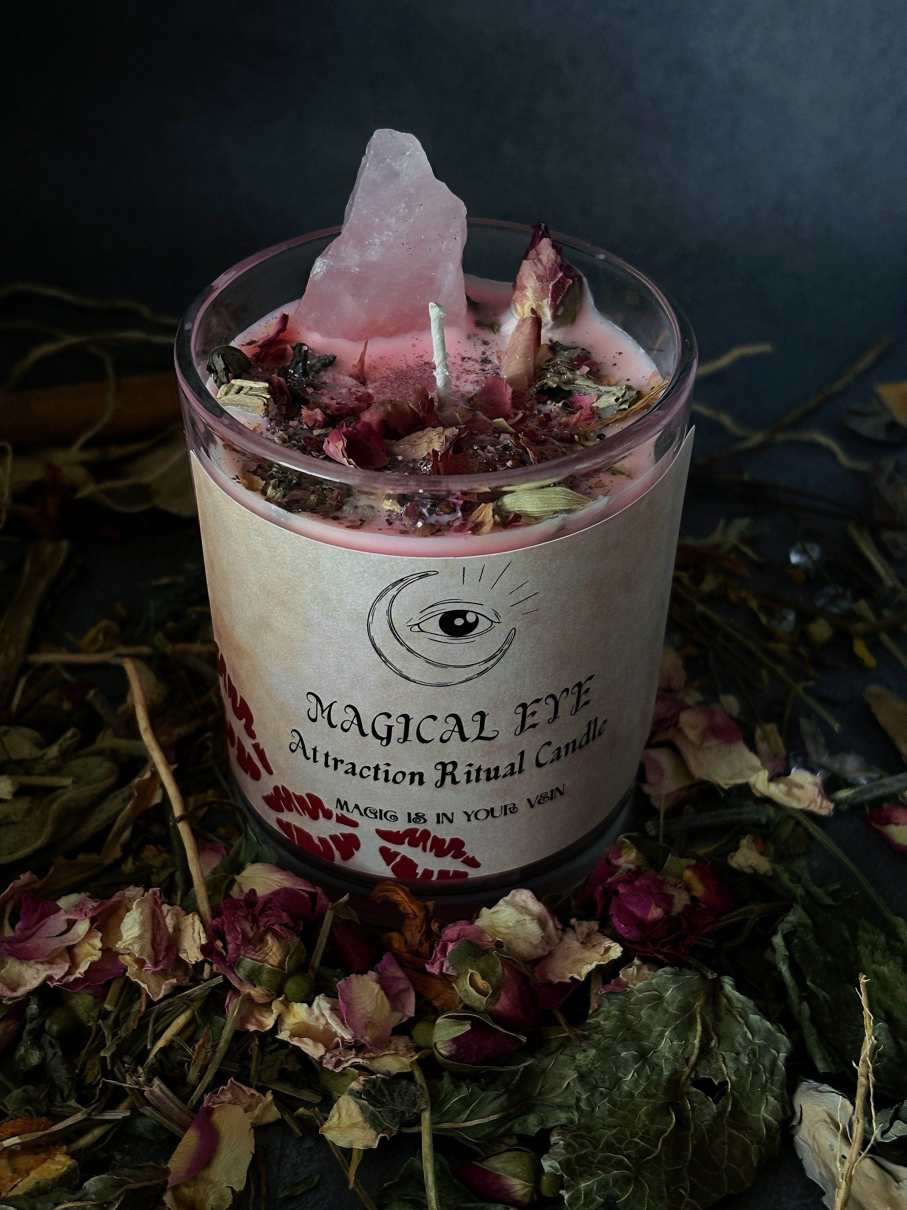 I Am the Most Beautiful (Attraction) Crystal Herbal Candle