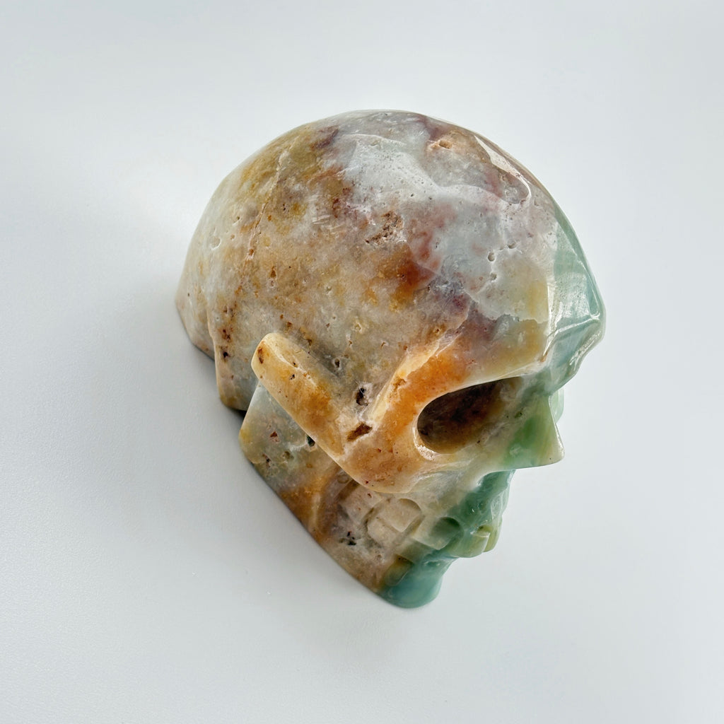 Gaia Mind Skull Amazonite Crystal Skull Earth Energy Grounding Healing Meditation