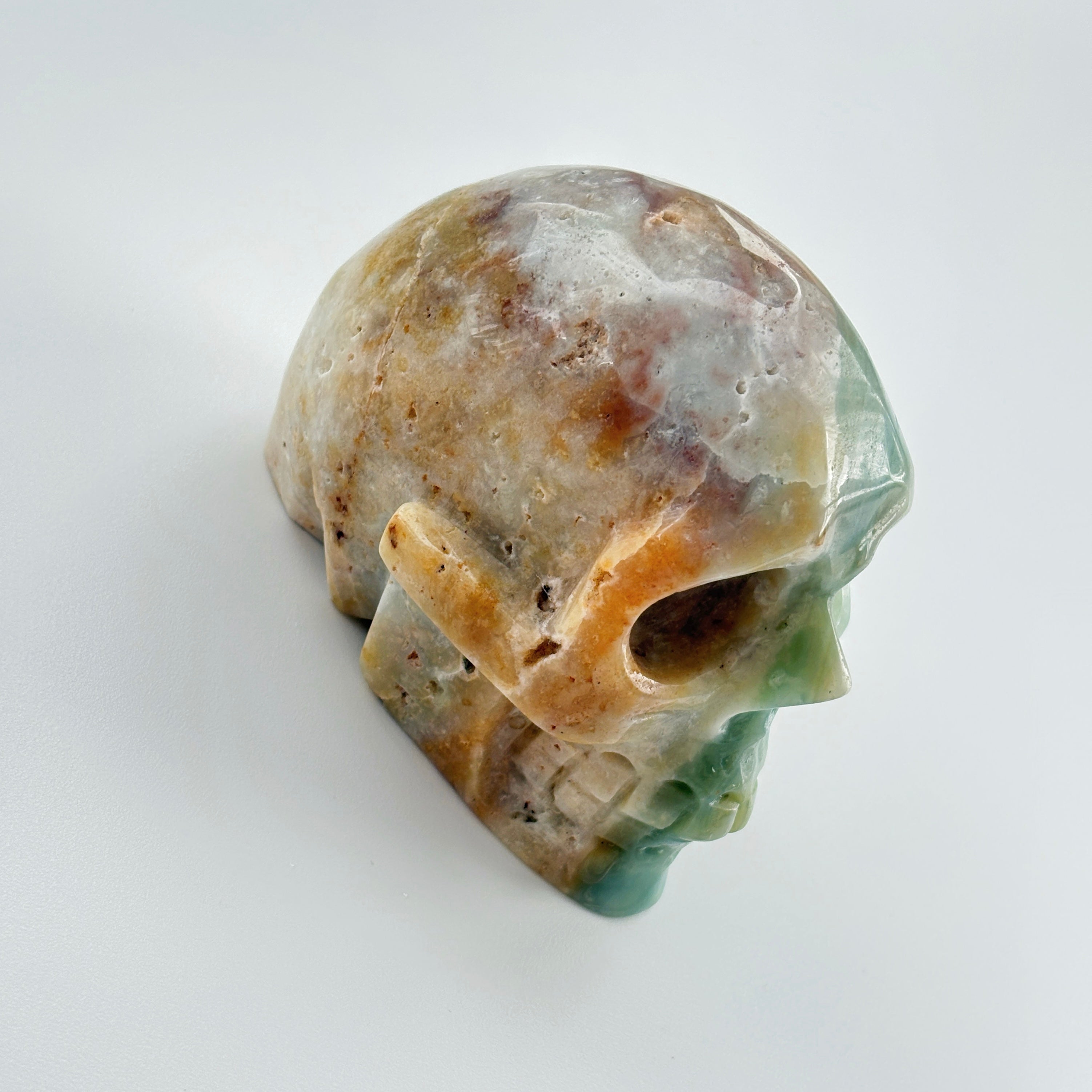 Gaia Mind Skull Amazonite Crystal Skull Earth Energy Grounding Healing Meditation