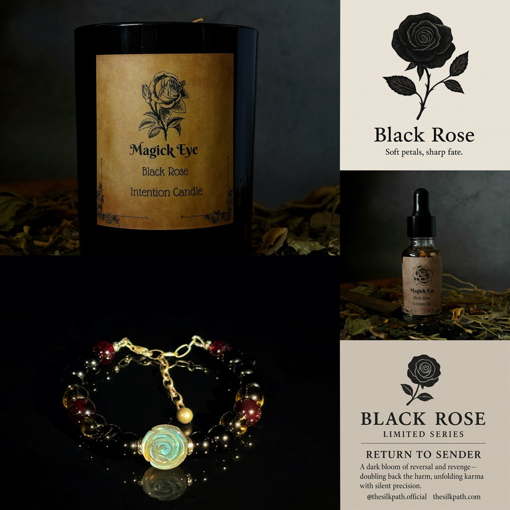 Black Rose Obsidian Labradorite Rose Carving Bracelet