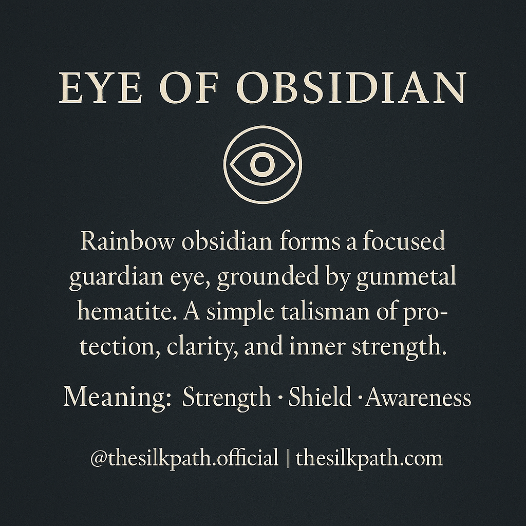 Sentinel Eye of Obsidian Rainbow Obsidian Hematite Protection Bracelet