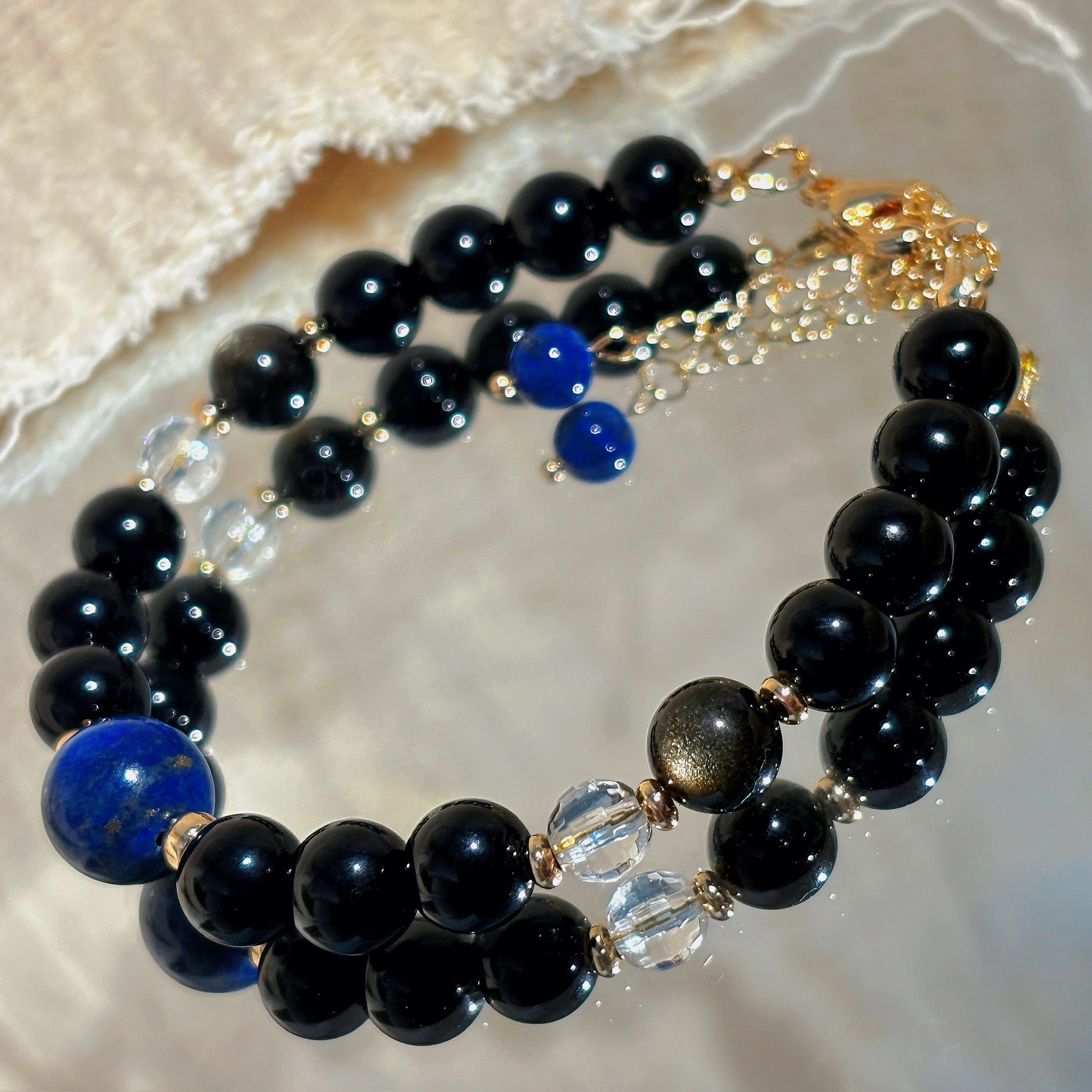 Samarkand Night Golden Obsidian Wisdom bracelet