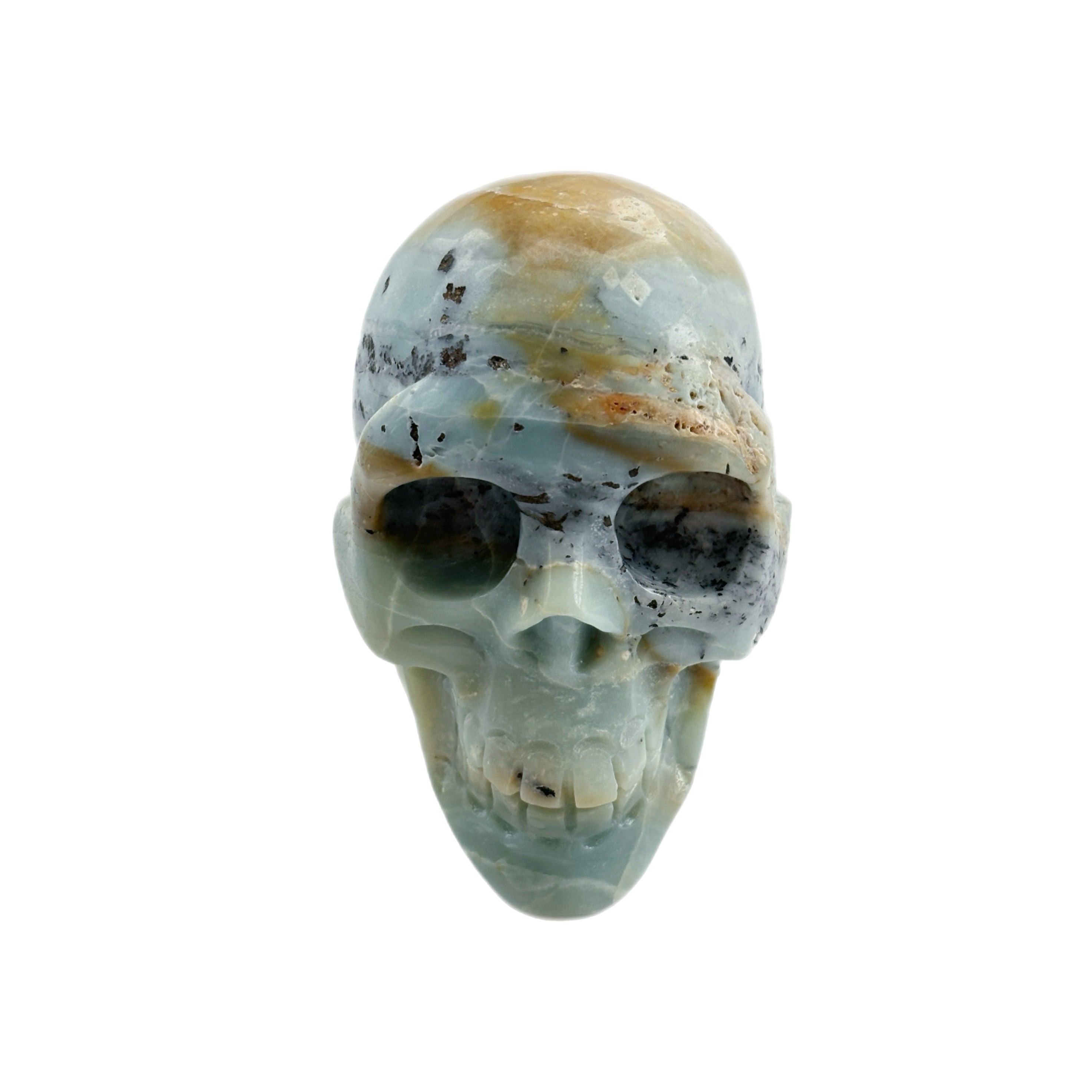 Lunar Mind Skull Amazonite Crystal Skull Calm Communication Meditation Healing
