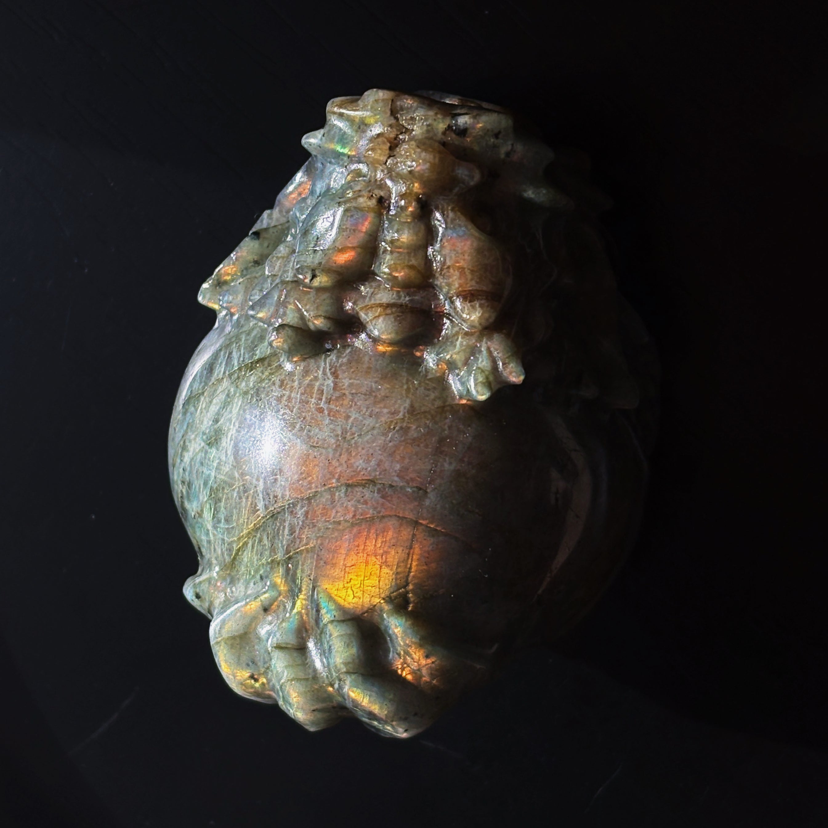 Feng Shui Guardians Labradorite Dragon Turtle Feng Shui Prosperity Statue
