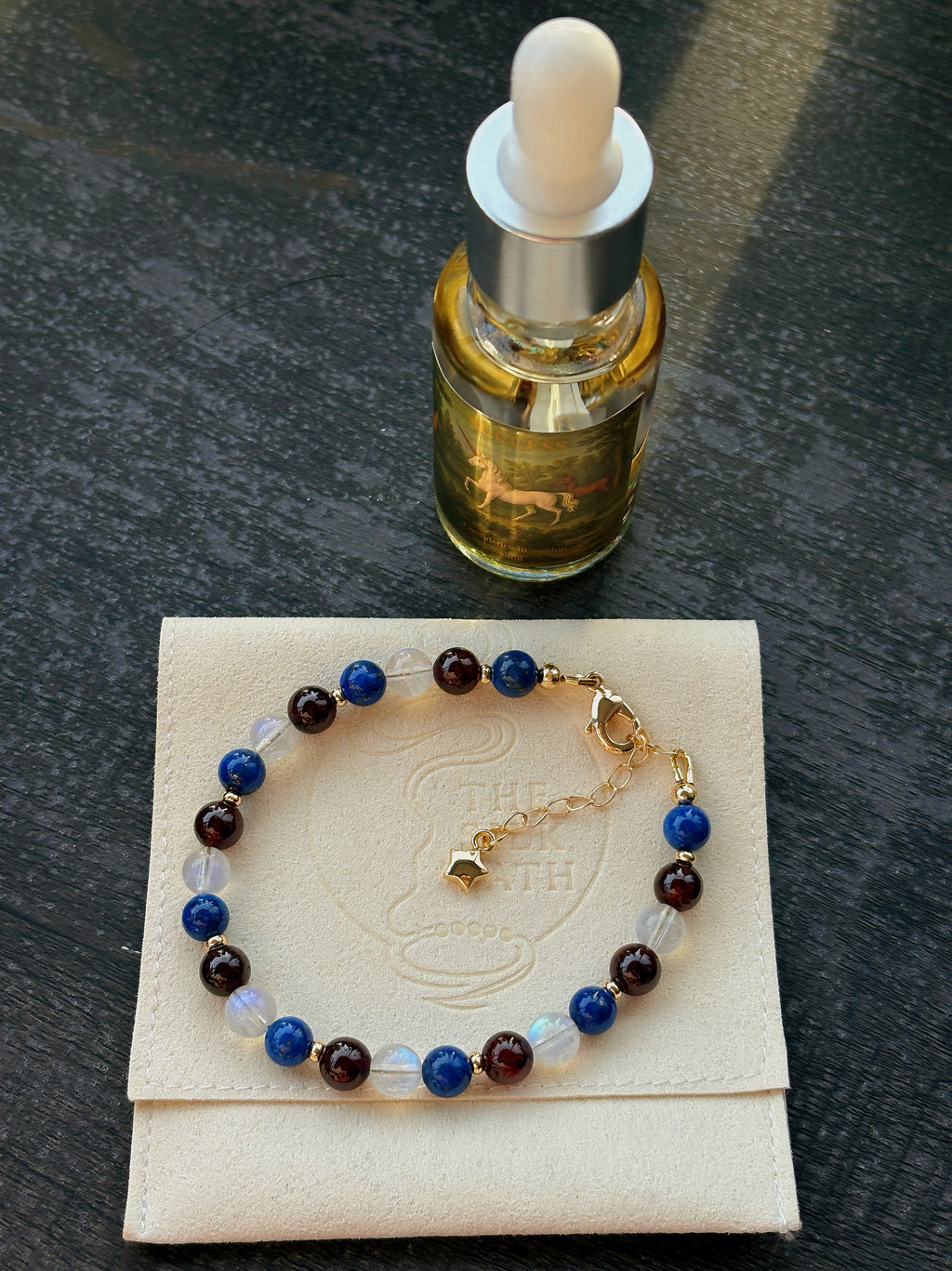 Success Lapis Lazuli Garnet Moonstone Bracelet